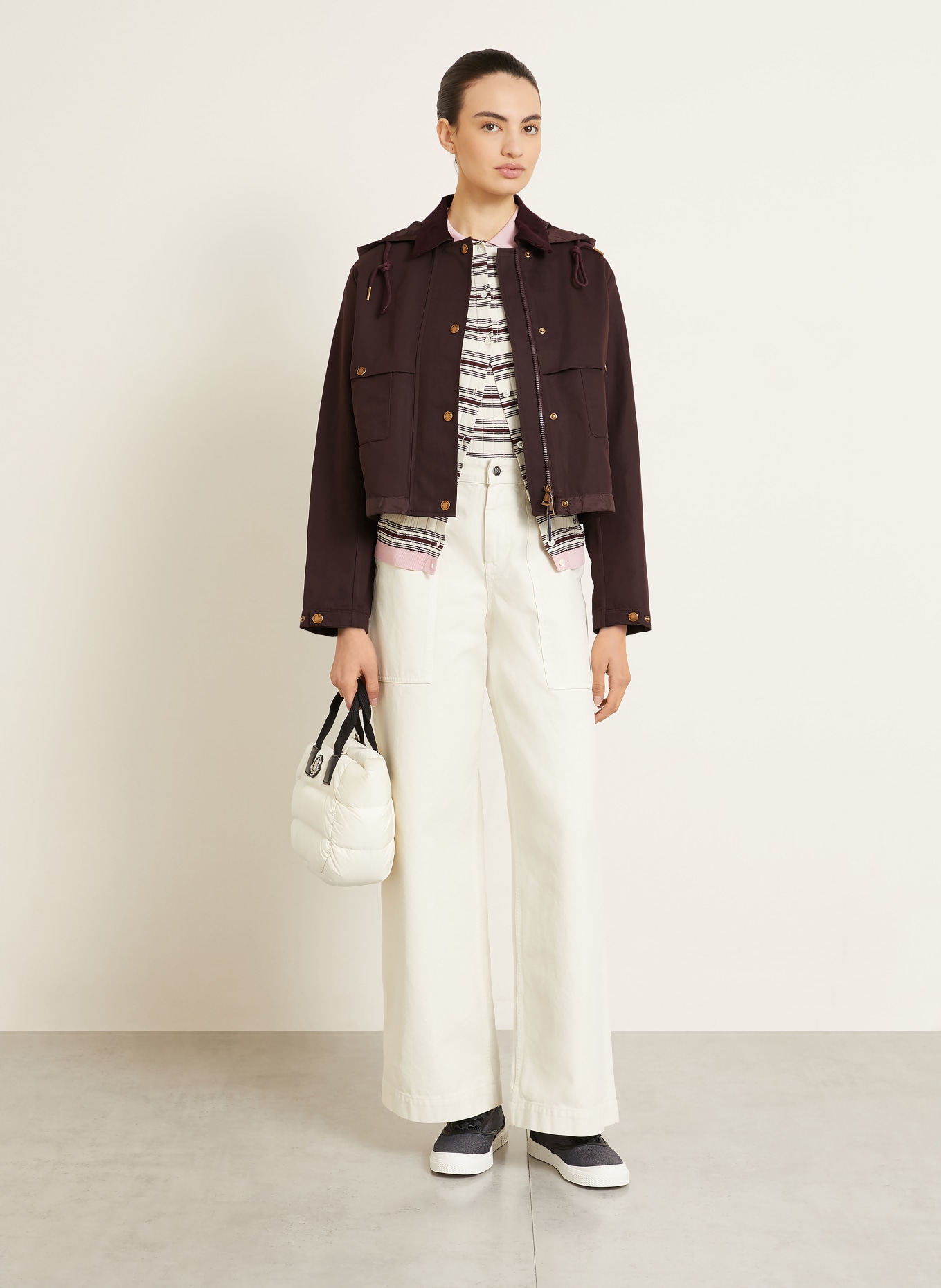 MONCLER Overjacket ACONITUM met afneembare capuchon: MARRON FONCÉ