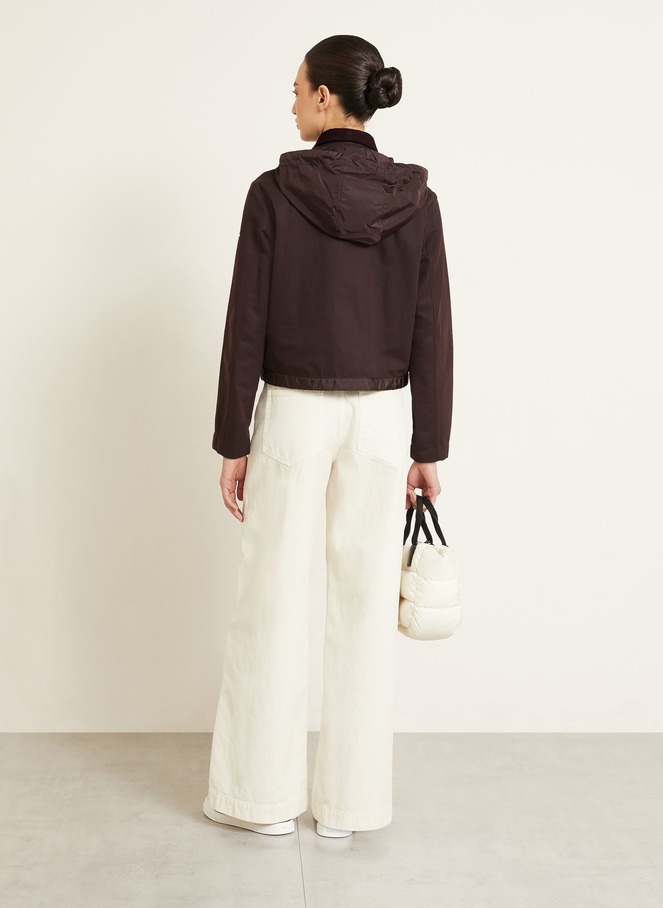 MONCLER Overjacket ACONITUM met afneembare capuchon: MARRON FONCÉ