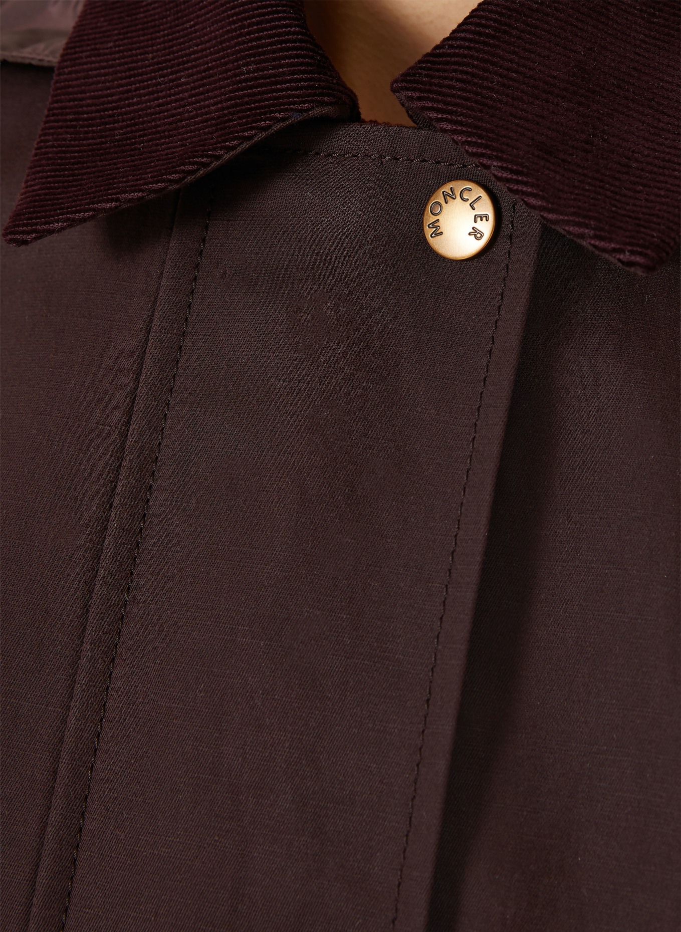 MONCLER Overjacket ACONITUM met afneembare capuchon: MARRON FONCÉ