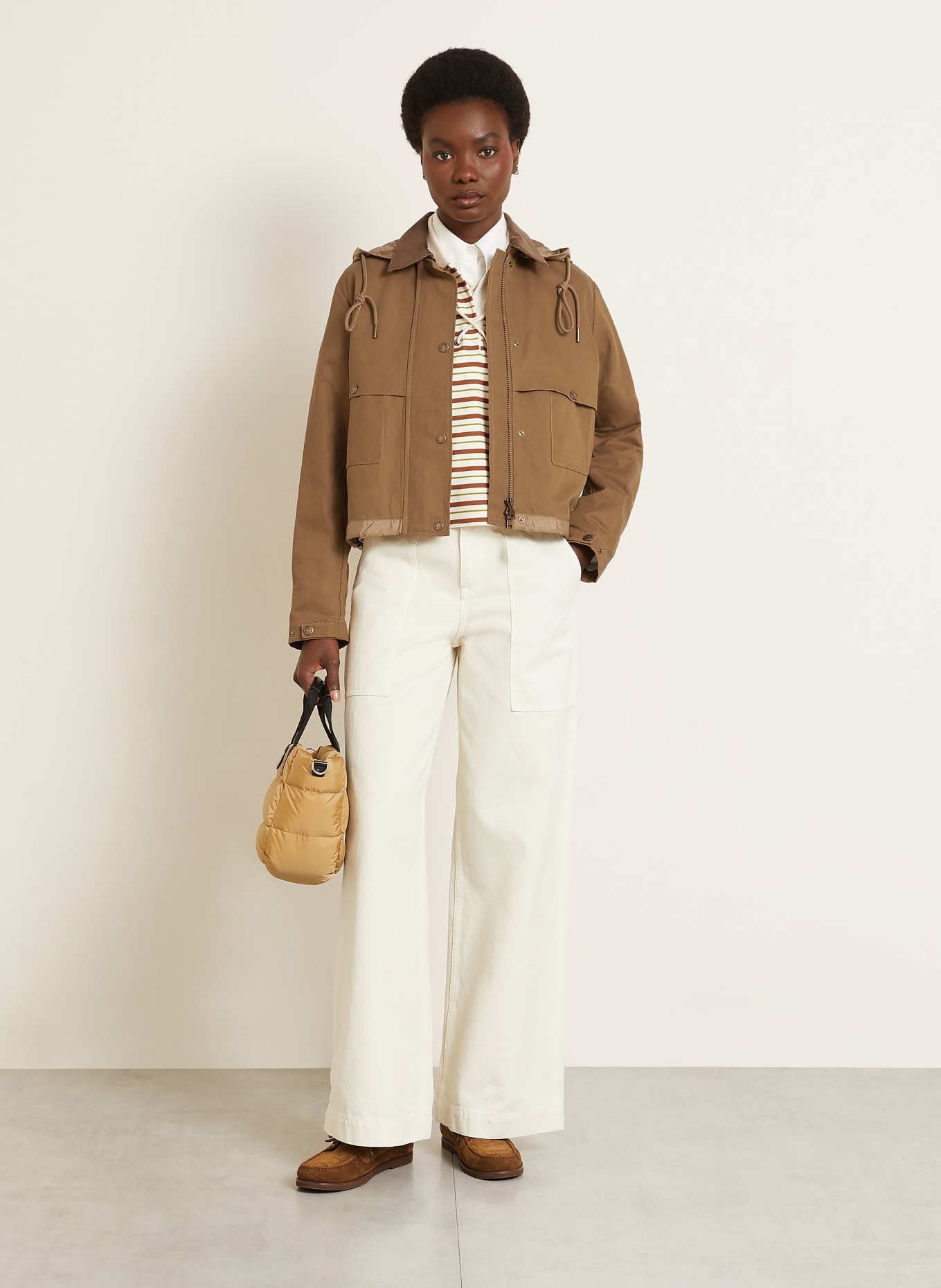 MONCLER Overjacket ACONITUM met afneembare capuchon: BRUIN