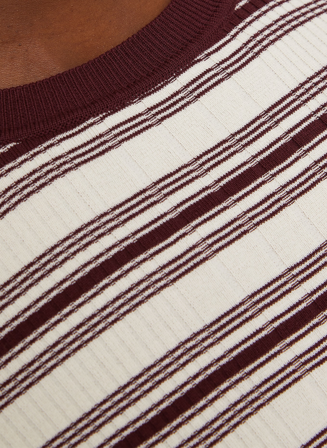 MONCLER Bluzka z dzianiny: CIEMNOCZERWONY / BIAŁY