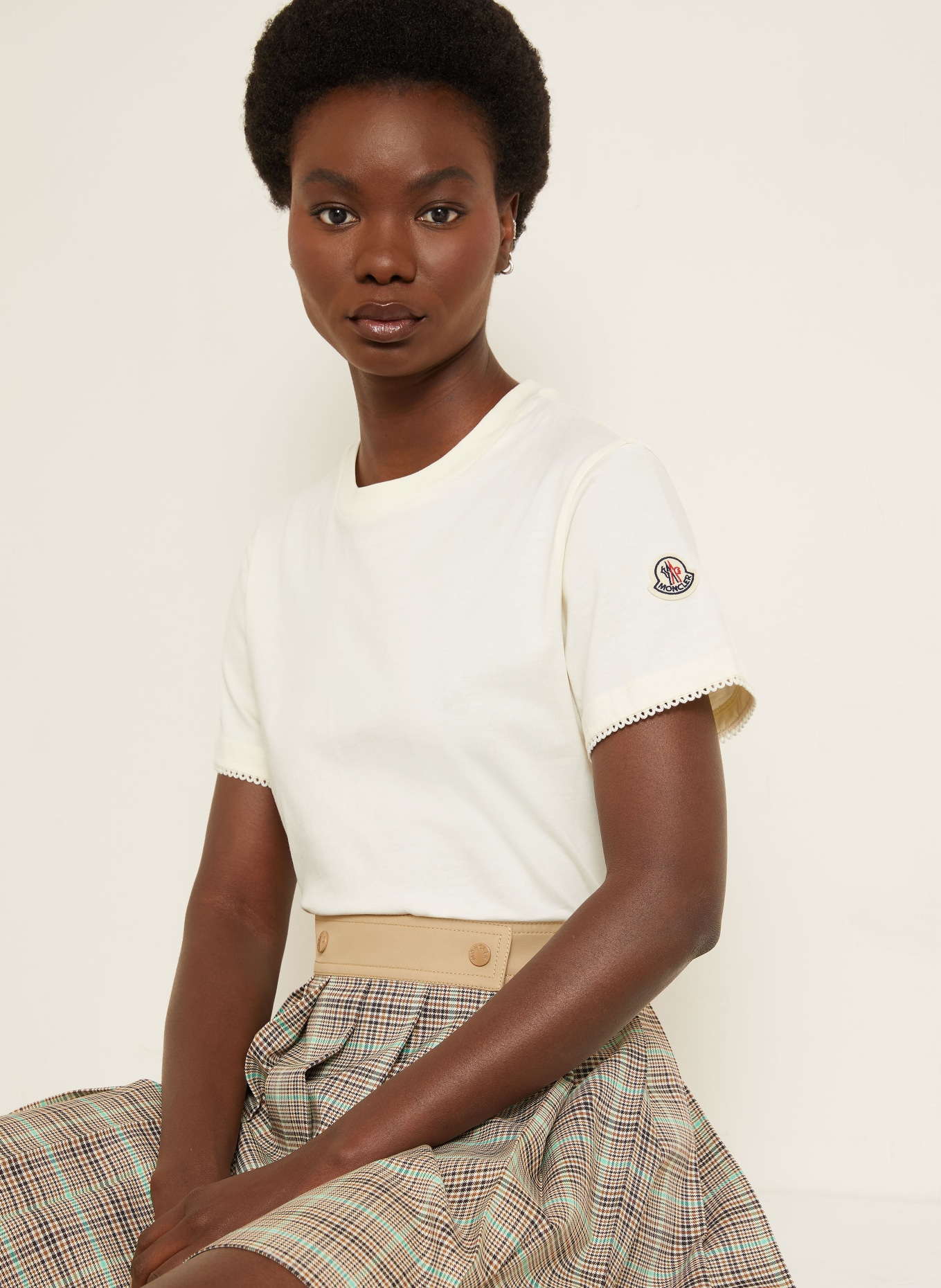 MONCLER T-shirt: ECRU