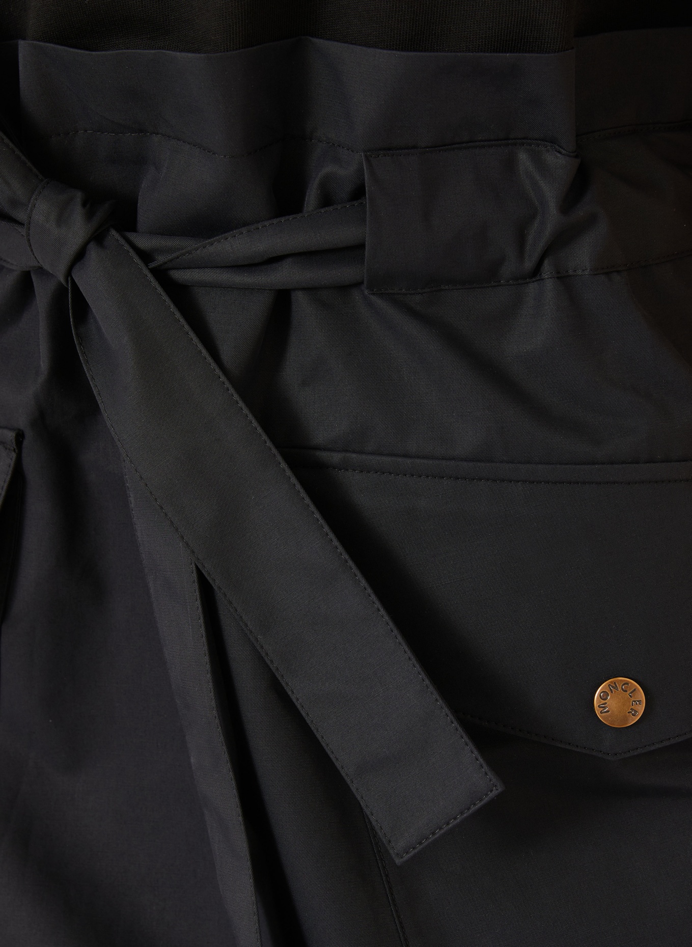 MONCLER Kleid im Materialmix: SCHWARZ