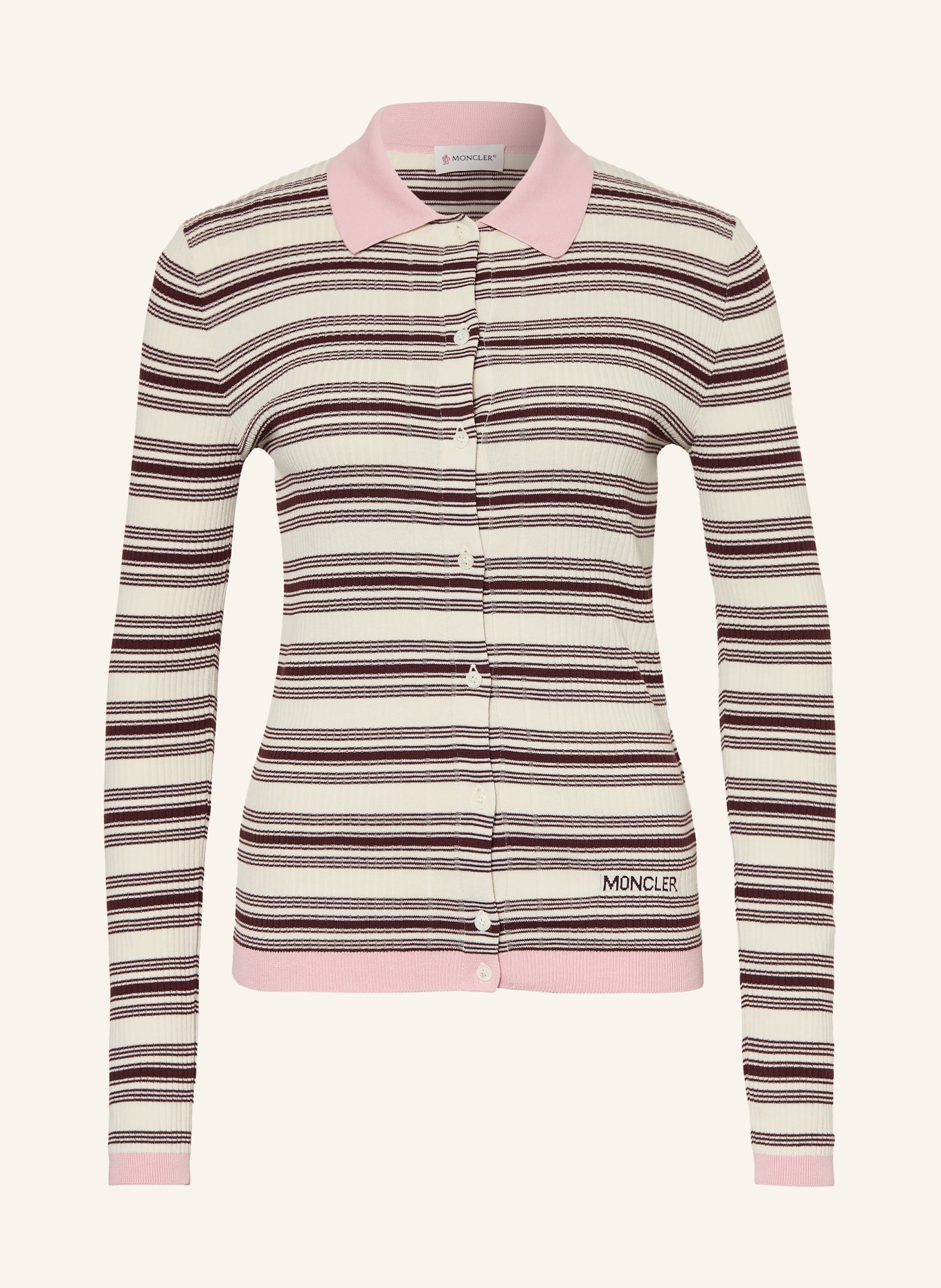 MONCLER vest: CRÈME / ROZE / DONKERROOD