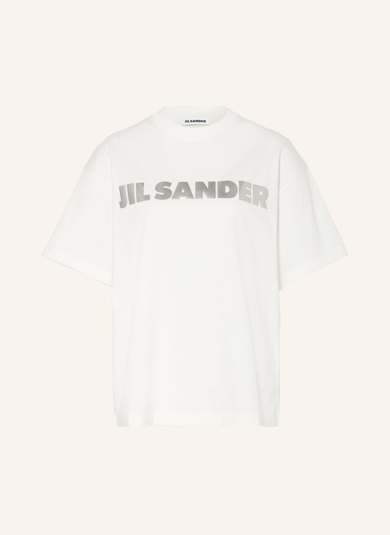 JIL SANDER Oversized-tröja: VIT / SILVER