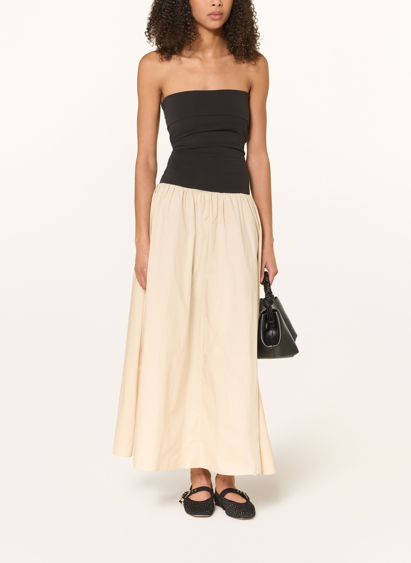 BY MALENE BIRGER Off-Shoulder-Kleid MARC: BEIGE / SCHWARZ