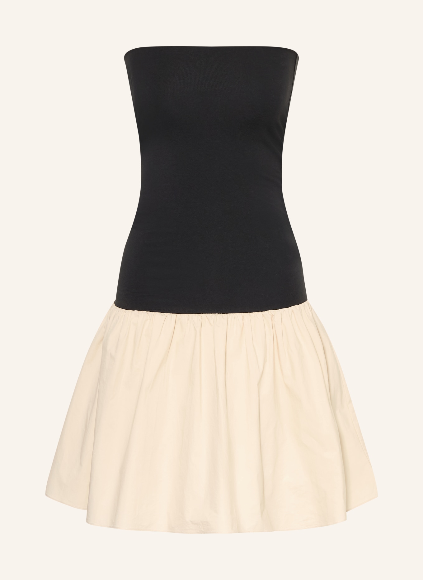 BY MALENE BIRGER Off-Shoulder-Kleid MARCIA aus Jersey: SCHWARZ / BEIGE