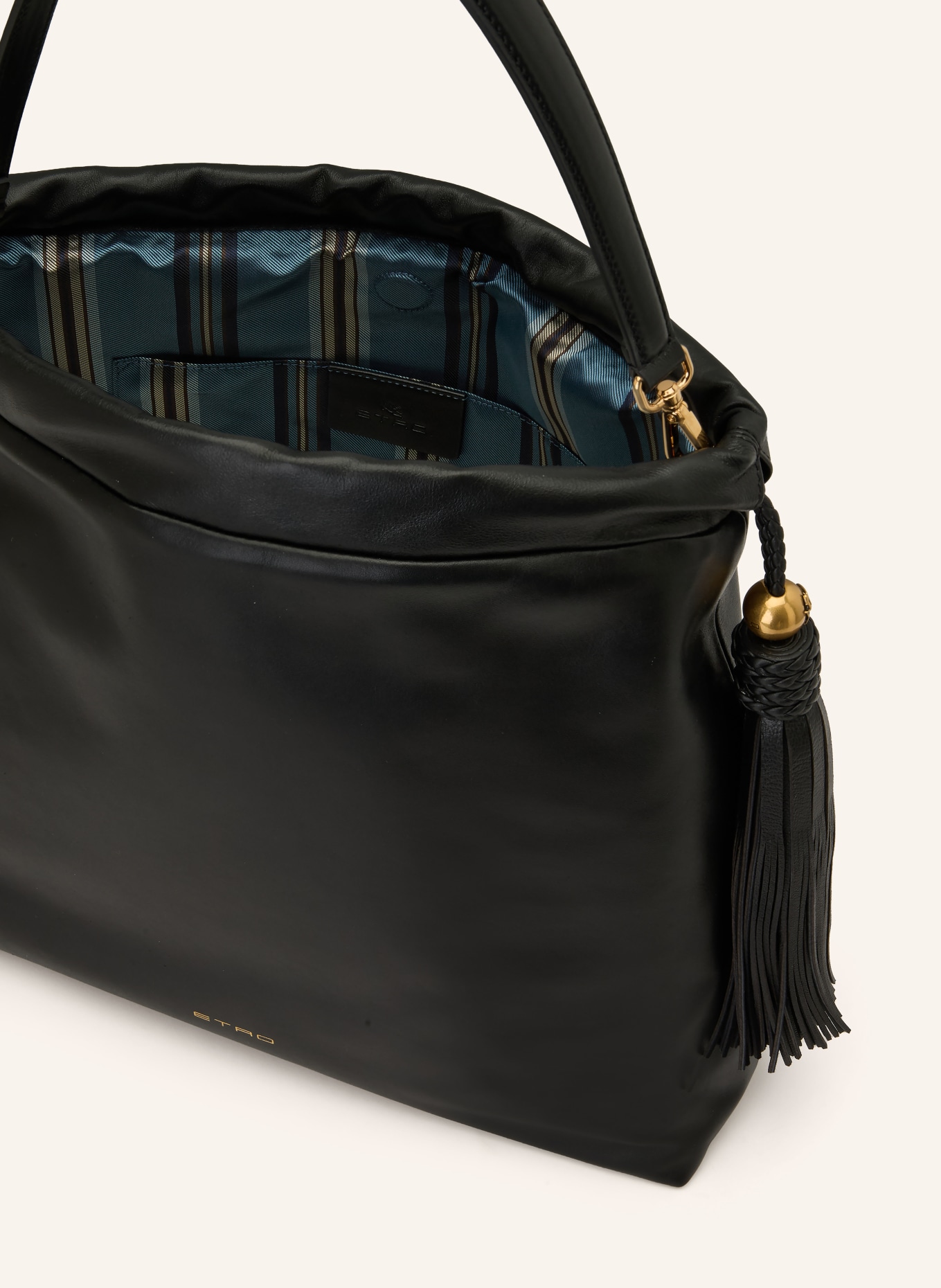 ETRO Taška přes rameno KALISPERA MEDIUM: ČERNÁ / ZLATÁ