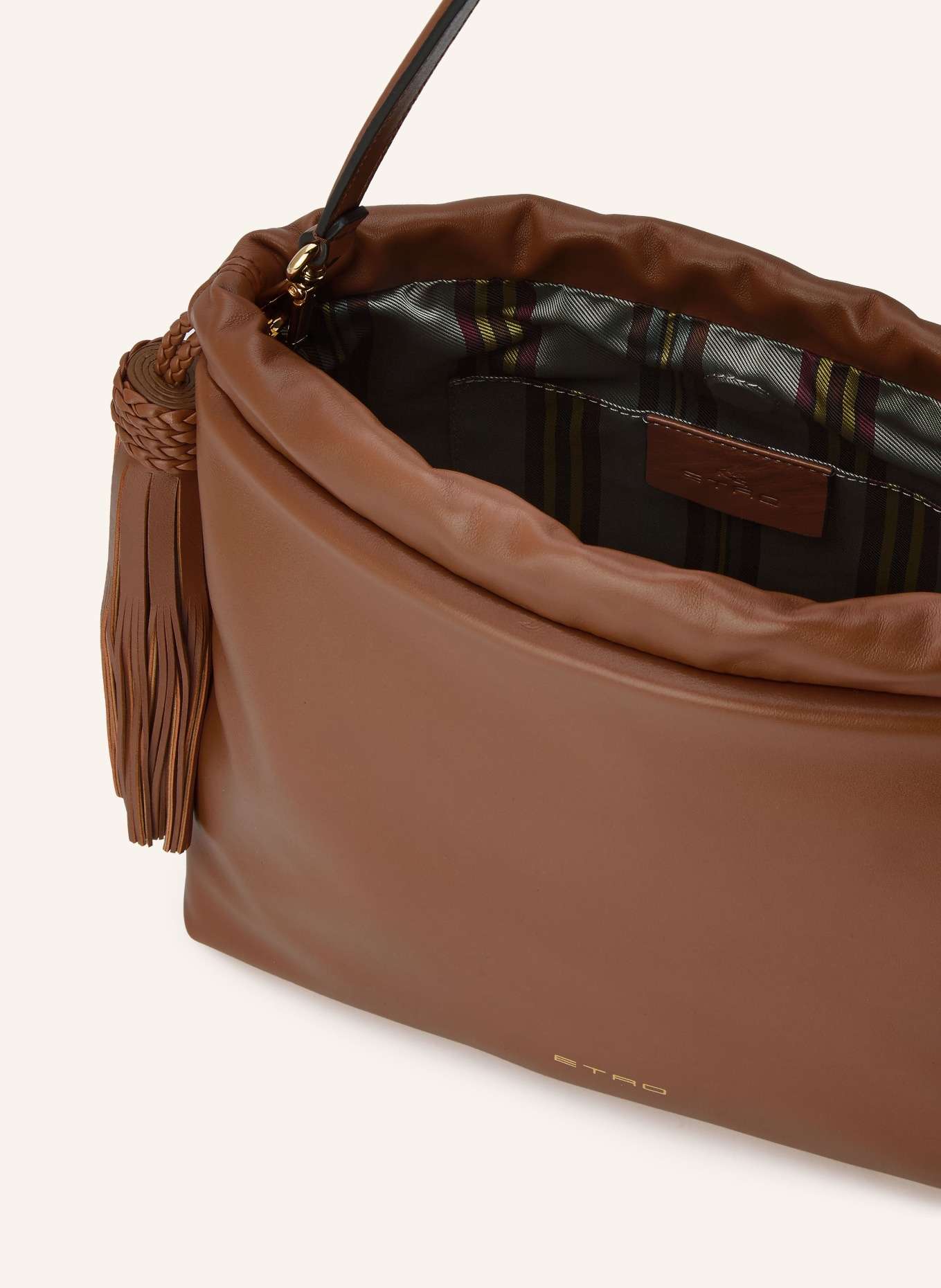 ETRO Tassenzak MEDIUM: BRUIN / GOUD