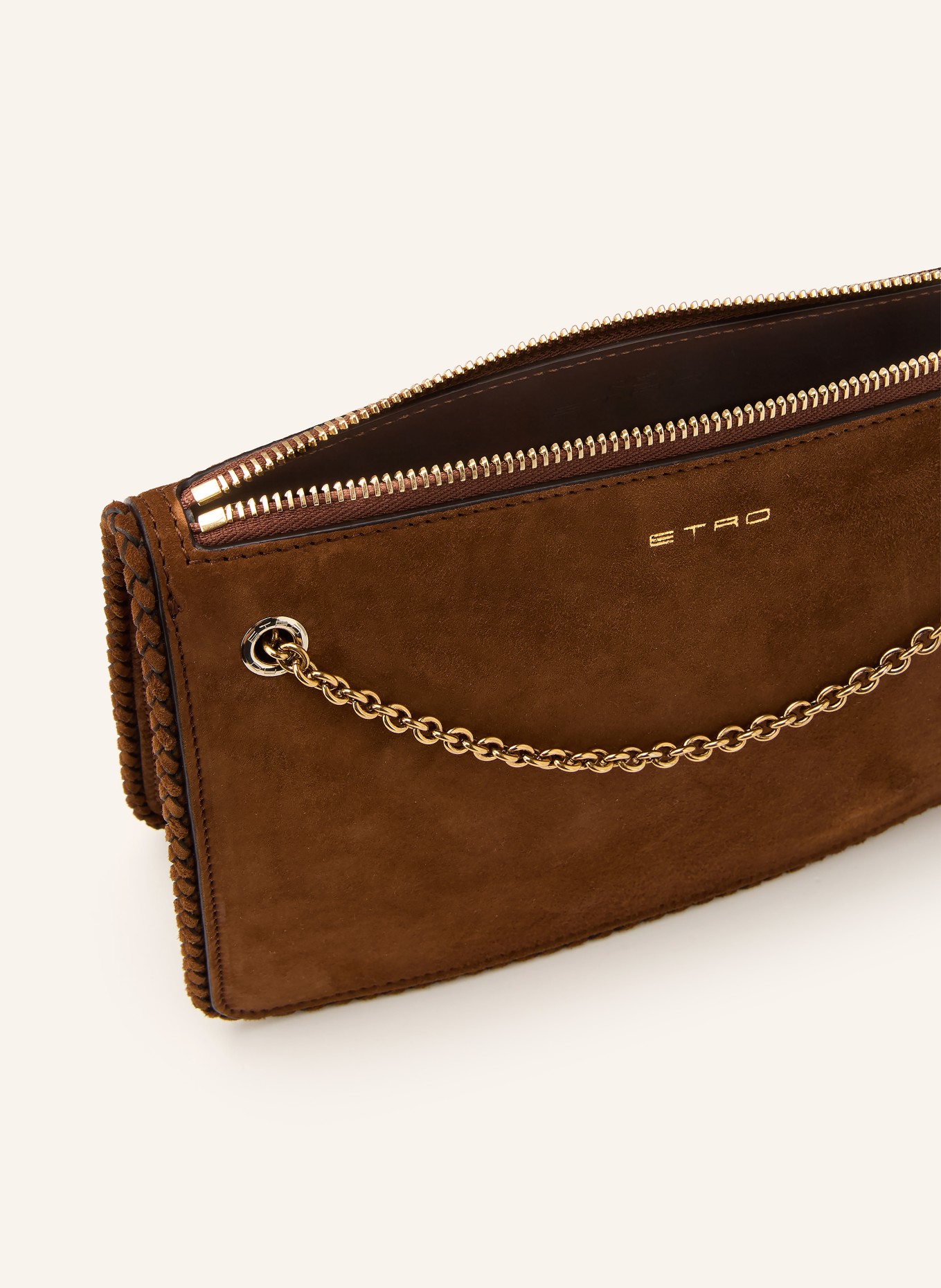 ETRO schoudertas: BRUIN / GOUD