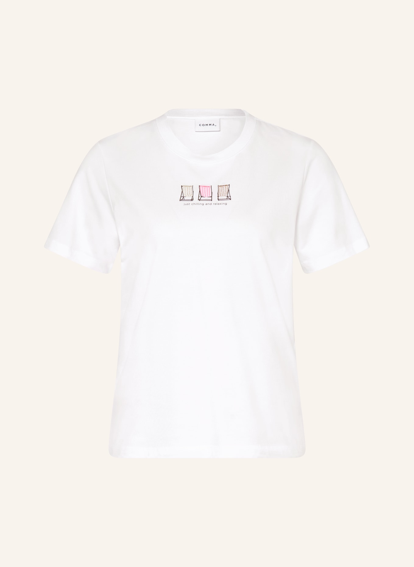 comma T-Shirt: WEISS