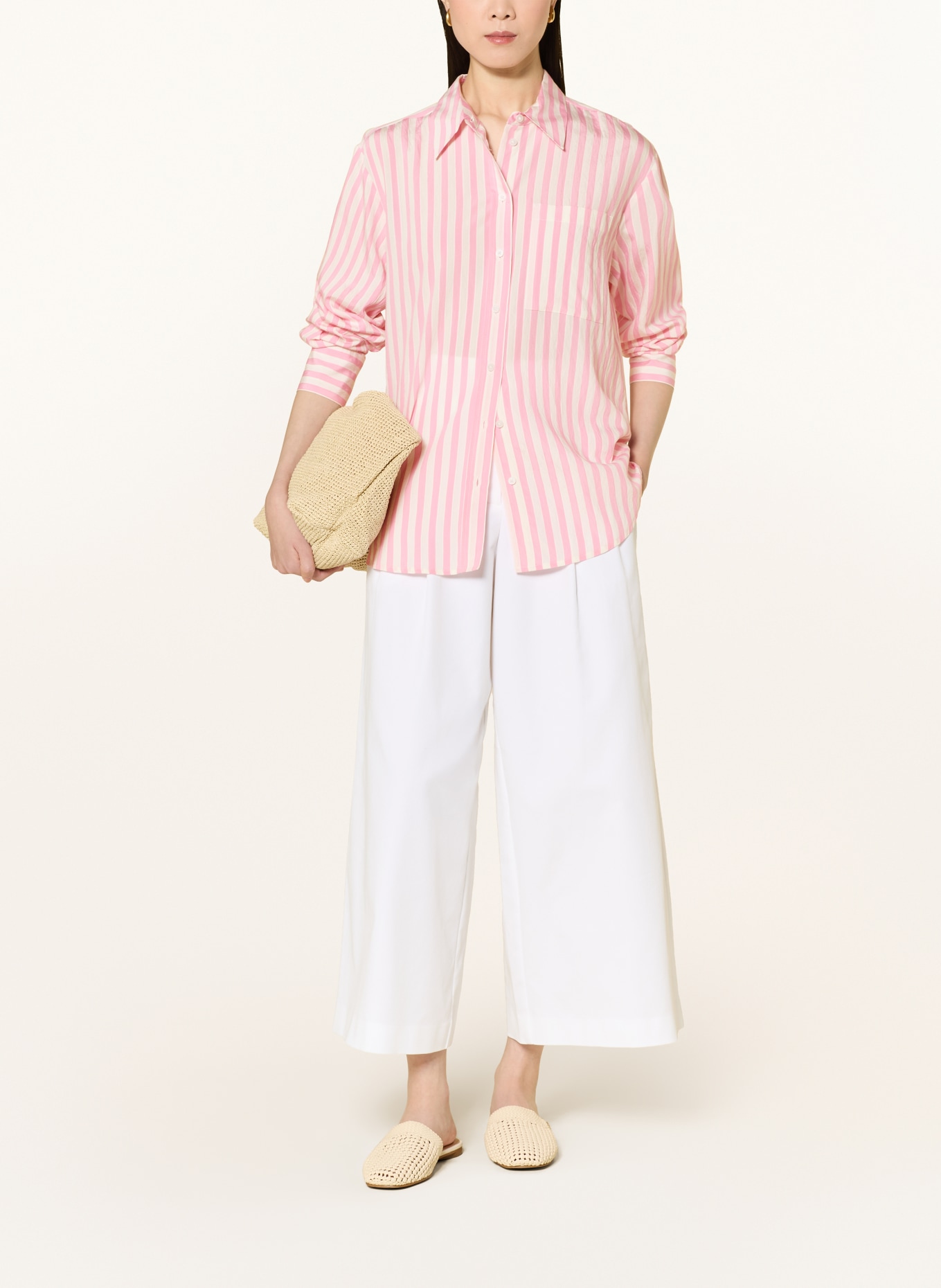 comma Hemdbluse: ROSA / WEISS