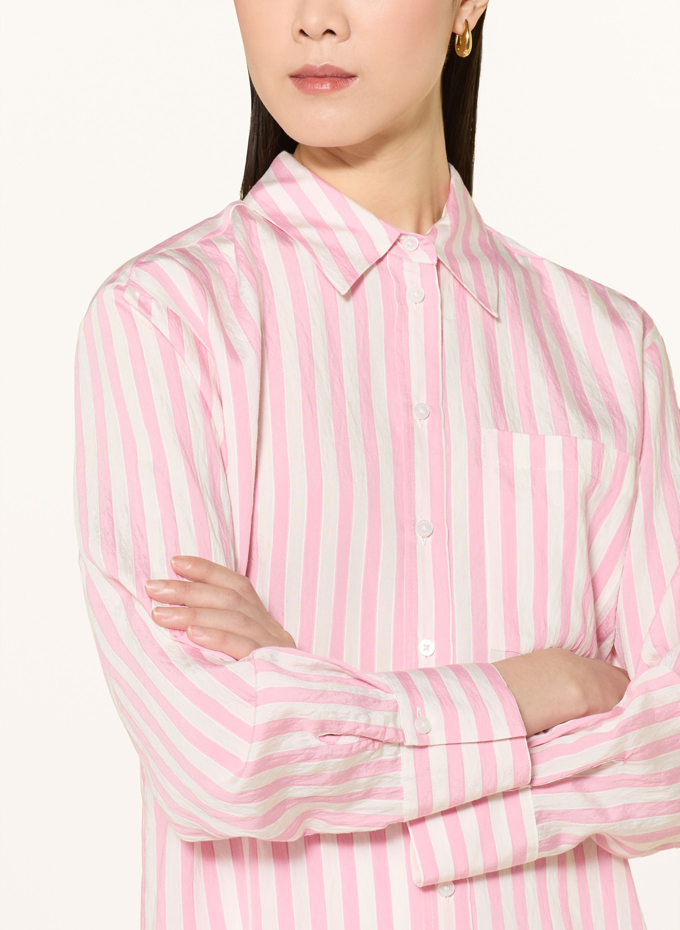comma Hemdbluse: ROSA / WEISS