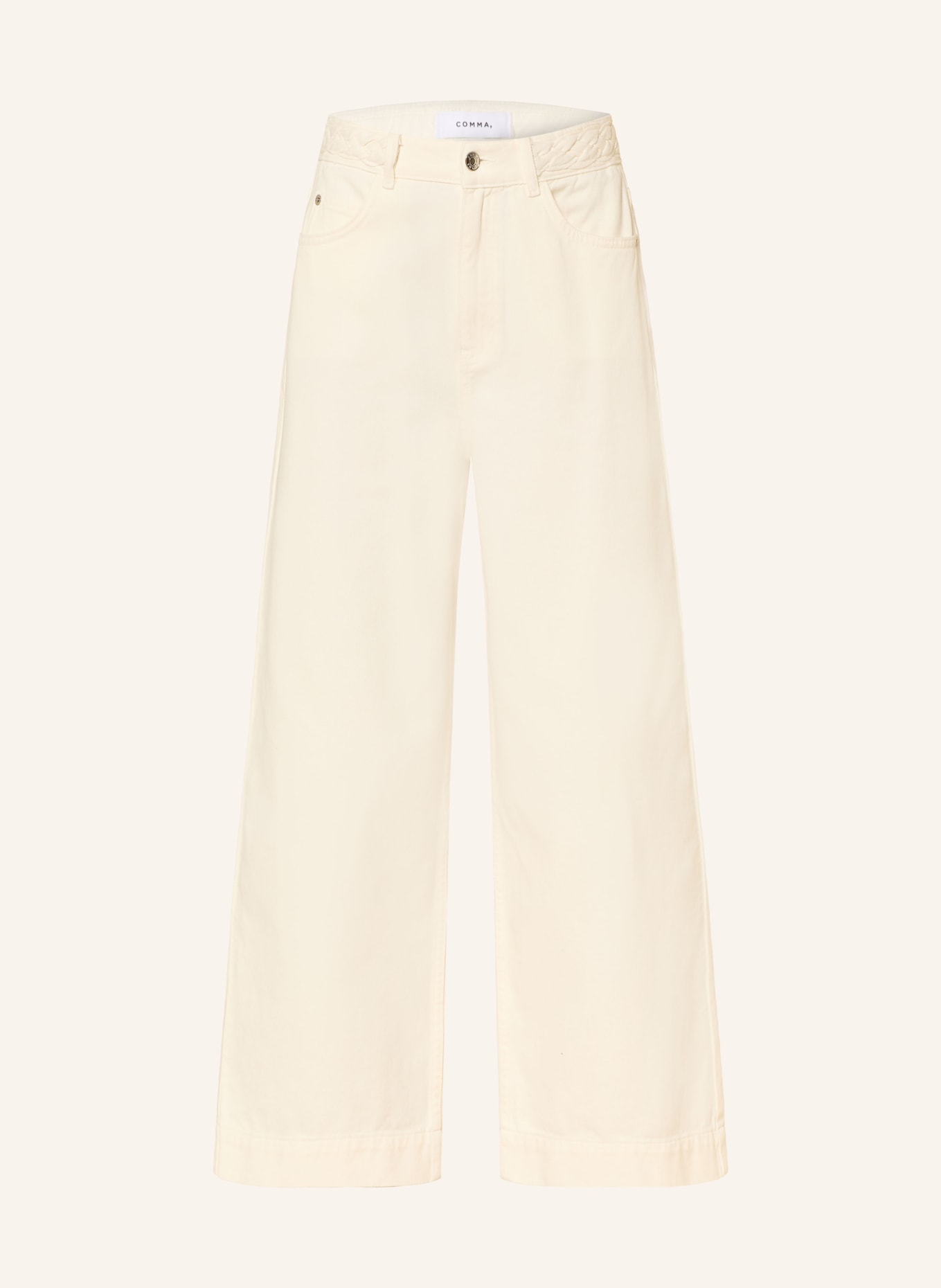 comma Cropped Jeans: 0120 white