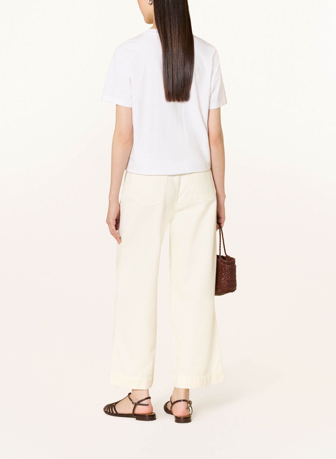 comma Cropped Jeans: 0120 white