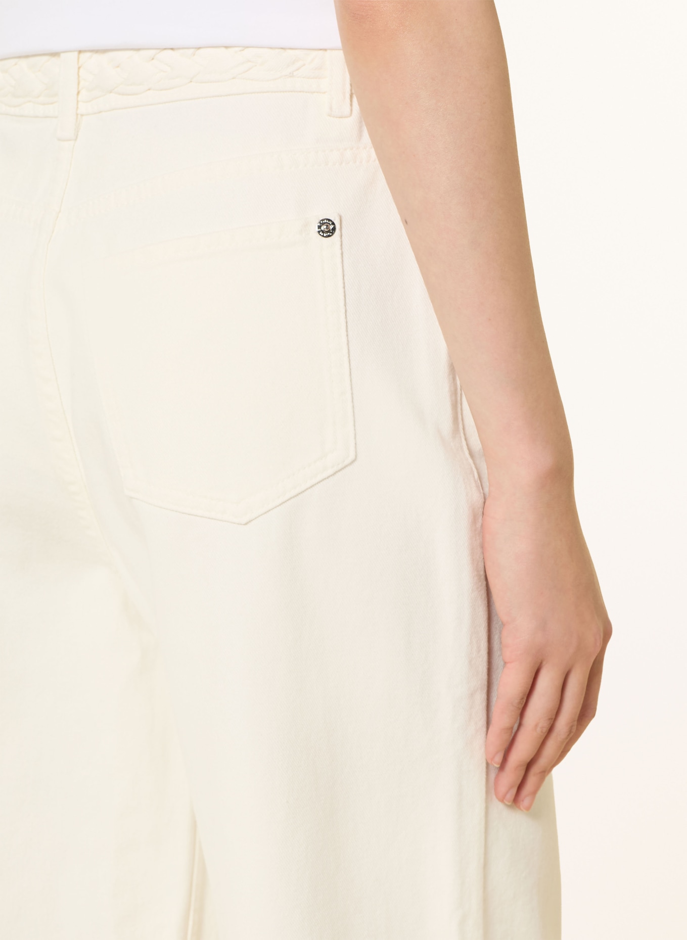 comma Cropped Jeans: 0120 white