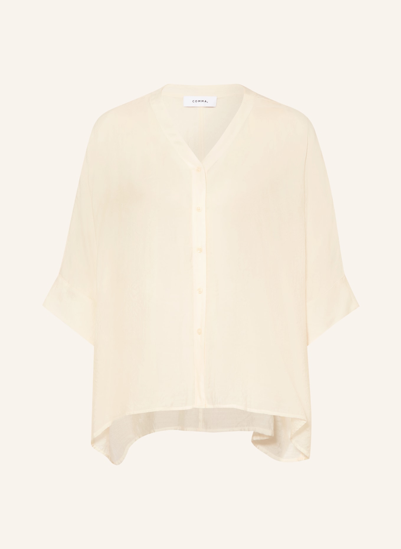 comma Bluse mit 3/4-Arm: WEISS