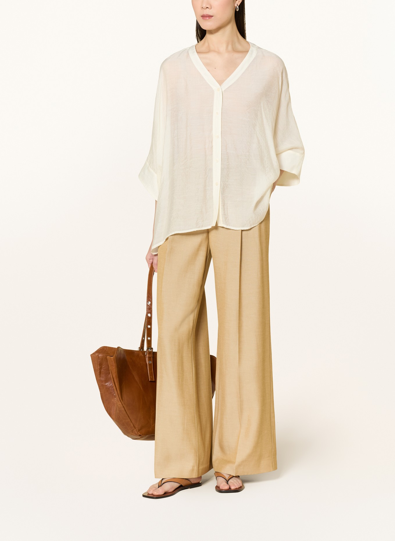 comma Bluse mit 3/4-Arm: WEISS