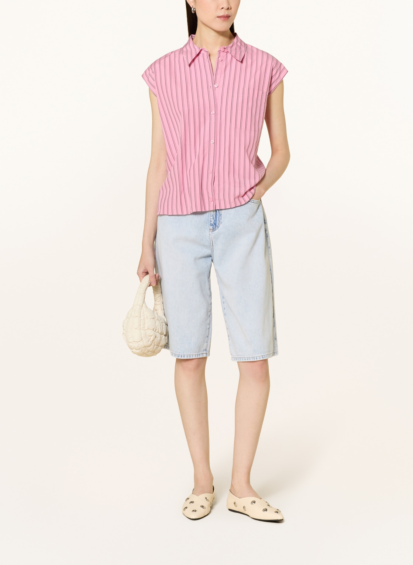 comma Blusentop: ROSA / DUNKELLILA