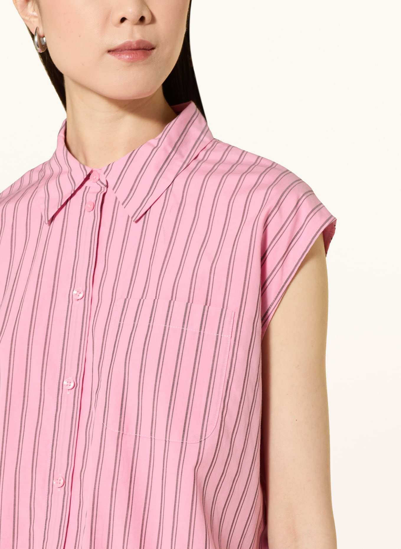 comma Blusentop: ROSA / DUNKELLILA