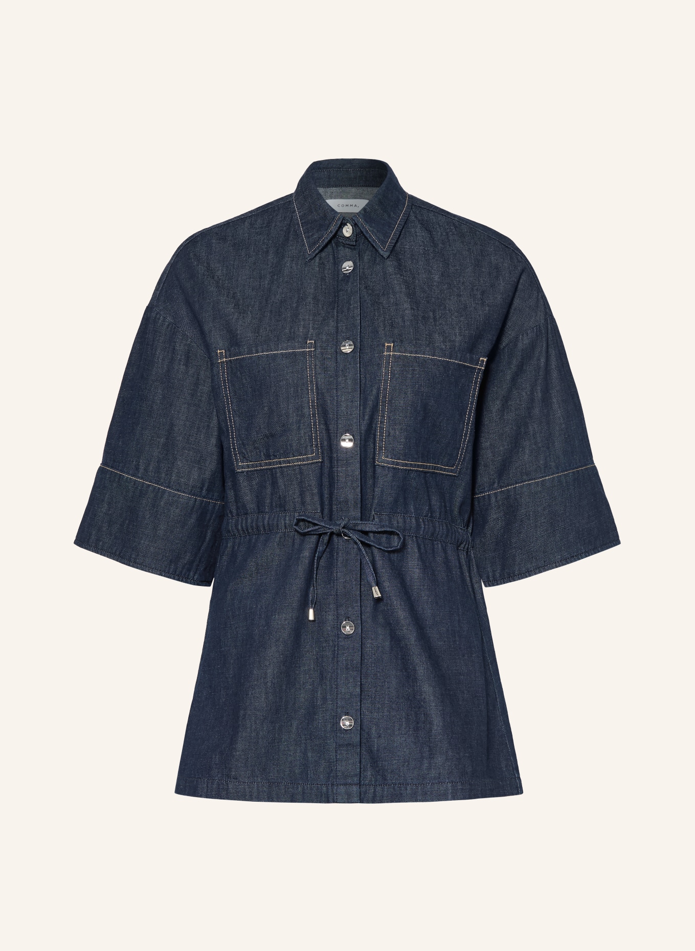 comma Jeansbluse: DUNKELBLAU