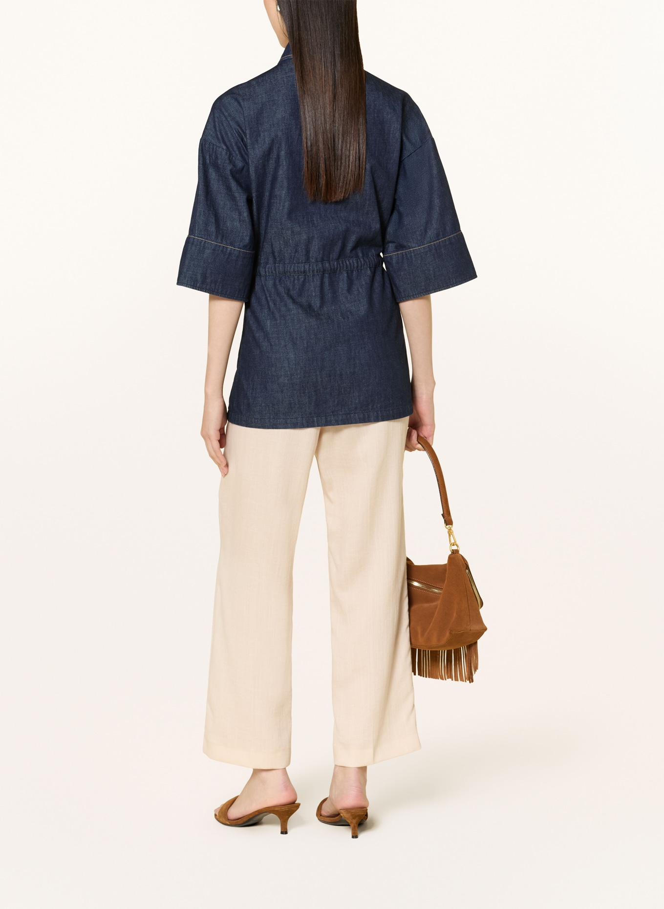 comma Jeansbluse: DUNKELBLAU