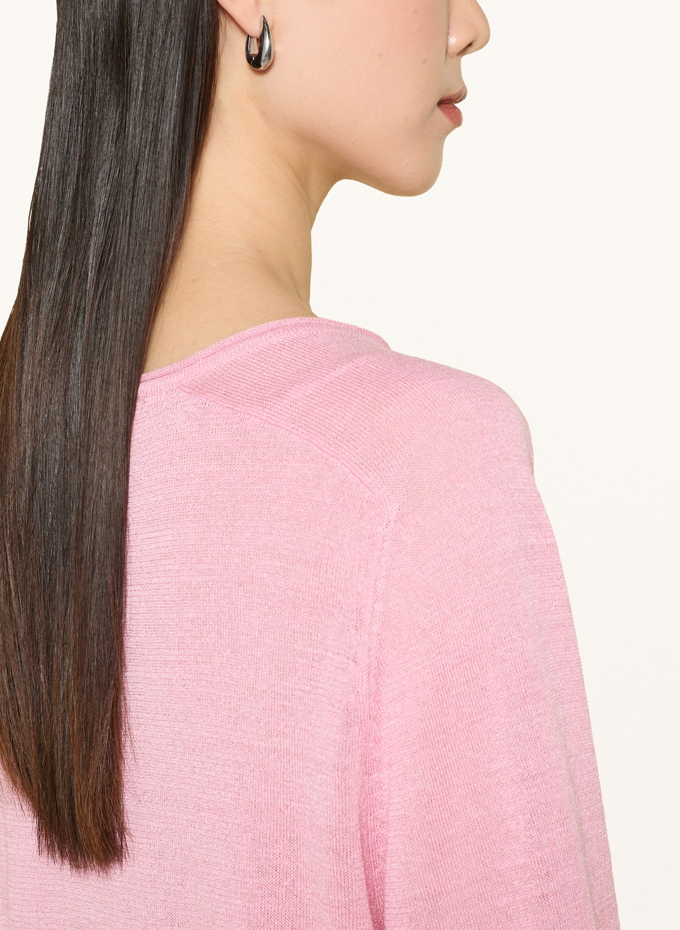 comma Pullover mit Leinen und 3/4-Arm: ROSA