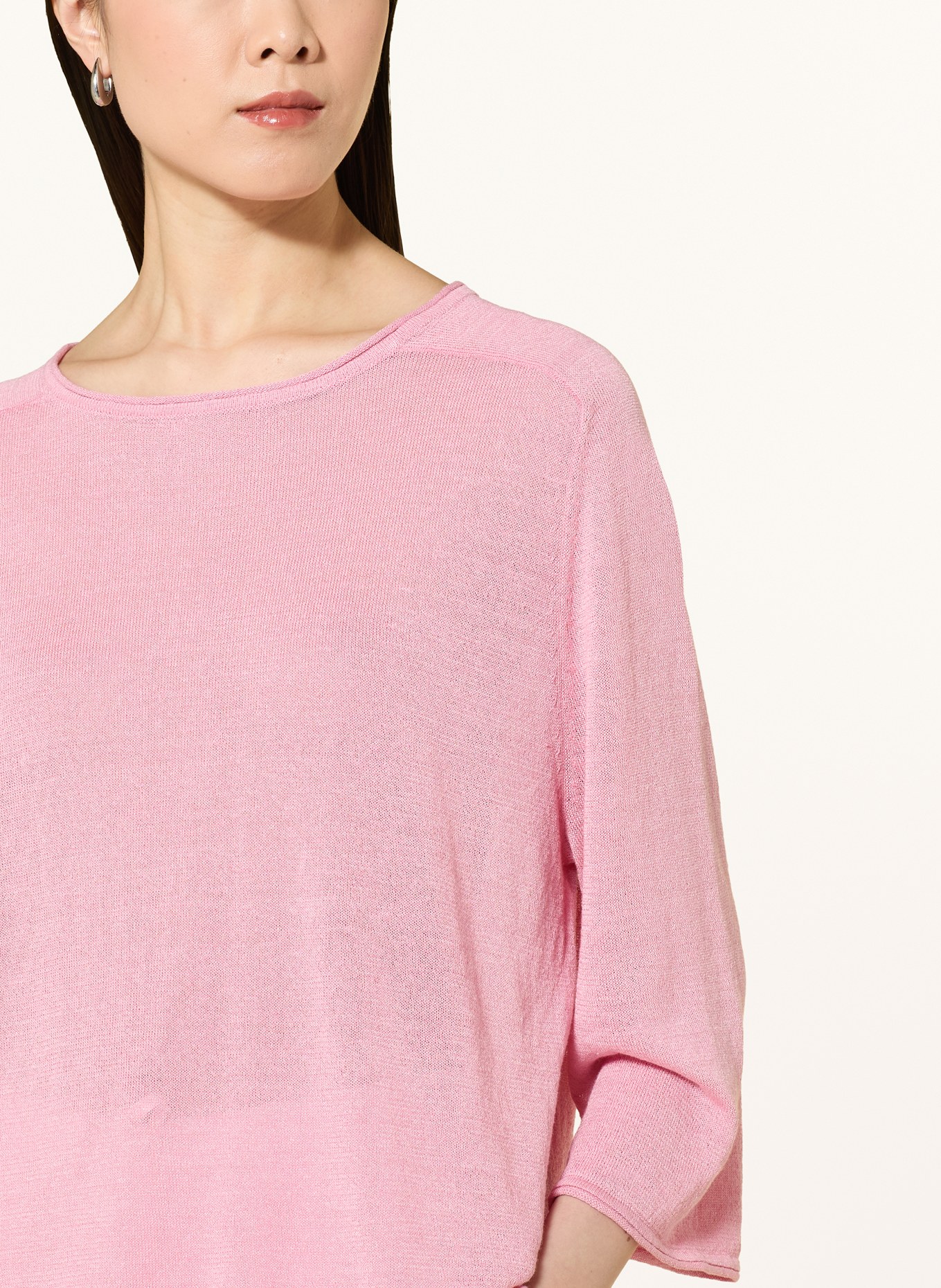 comma Pullover mit Leinen und 3/4-Arm: ROSA