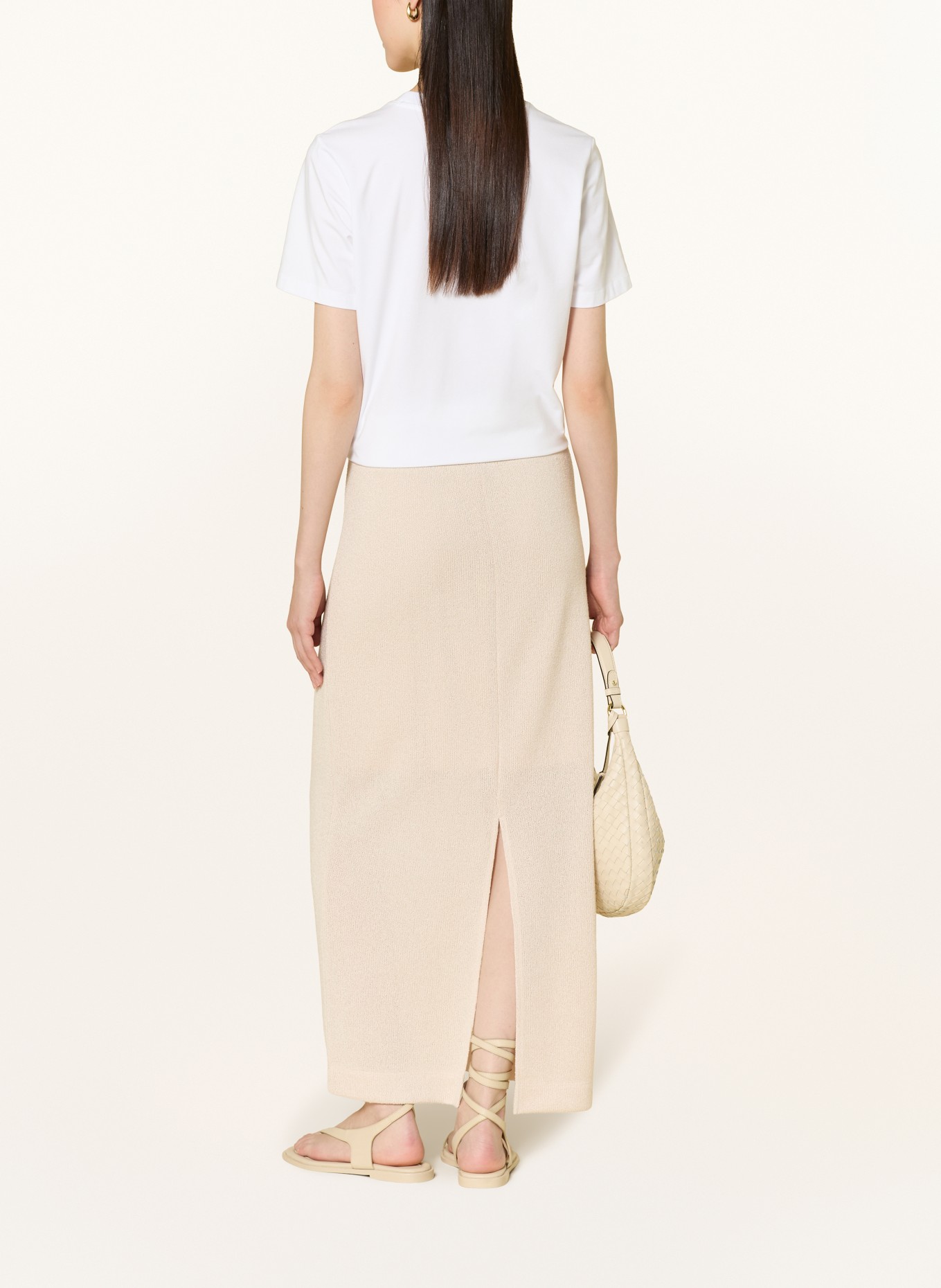 comma T-Shirt: WEISS / BEIGE