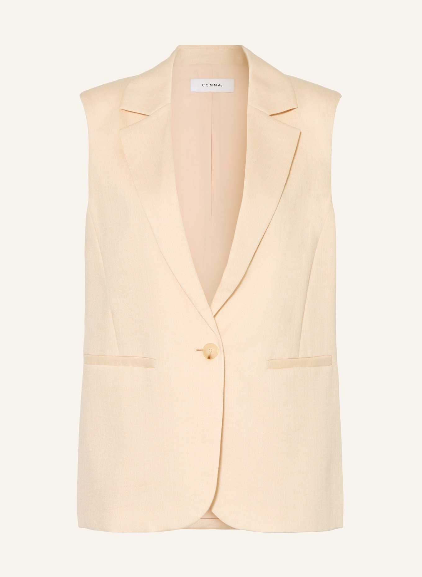 comma Blazer vest: CREAM