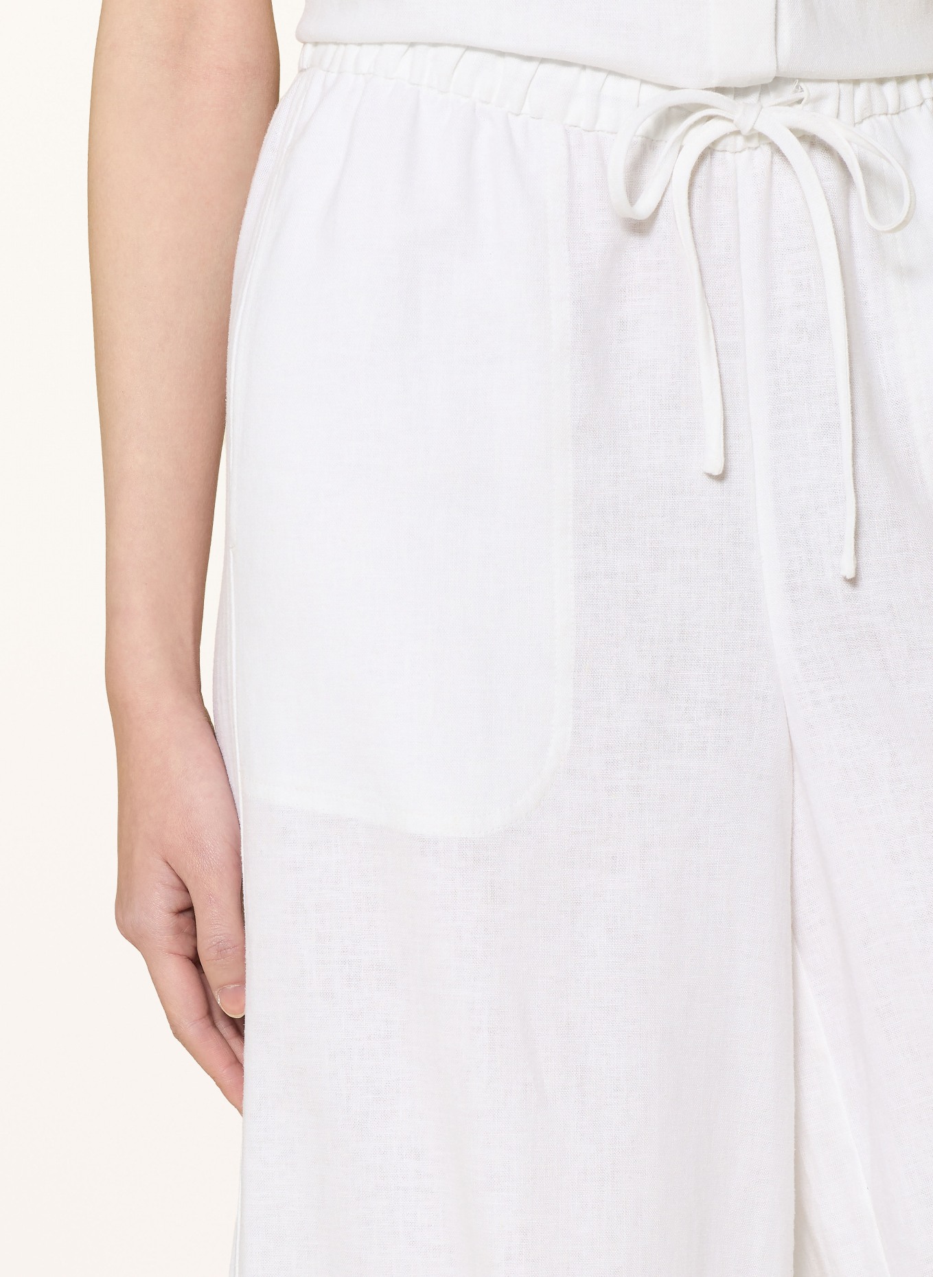 comma 7/8-Hose mit Leinen: WEISS