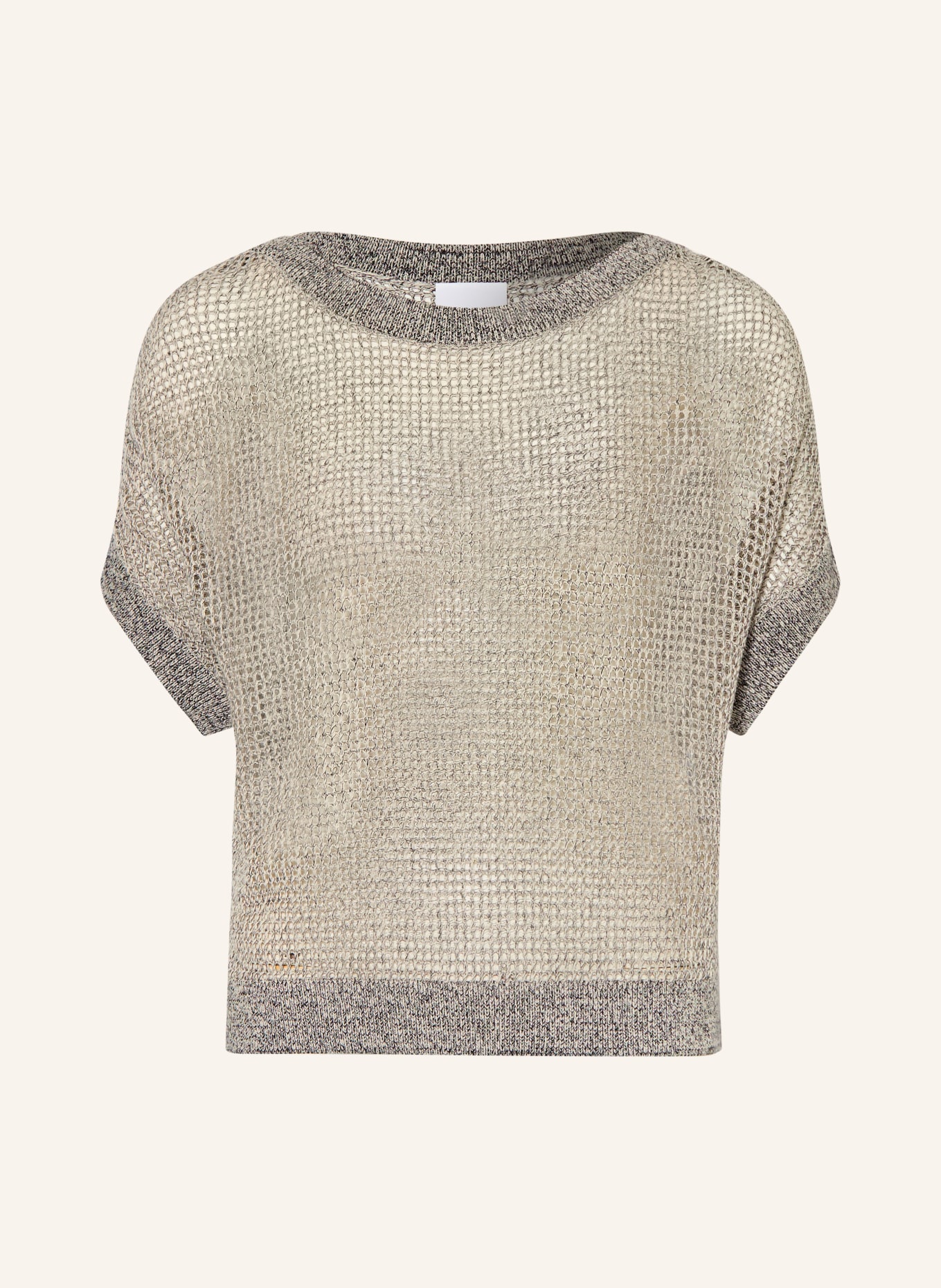 comma Strickshirt: GRAU / SCHWARZ
