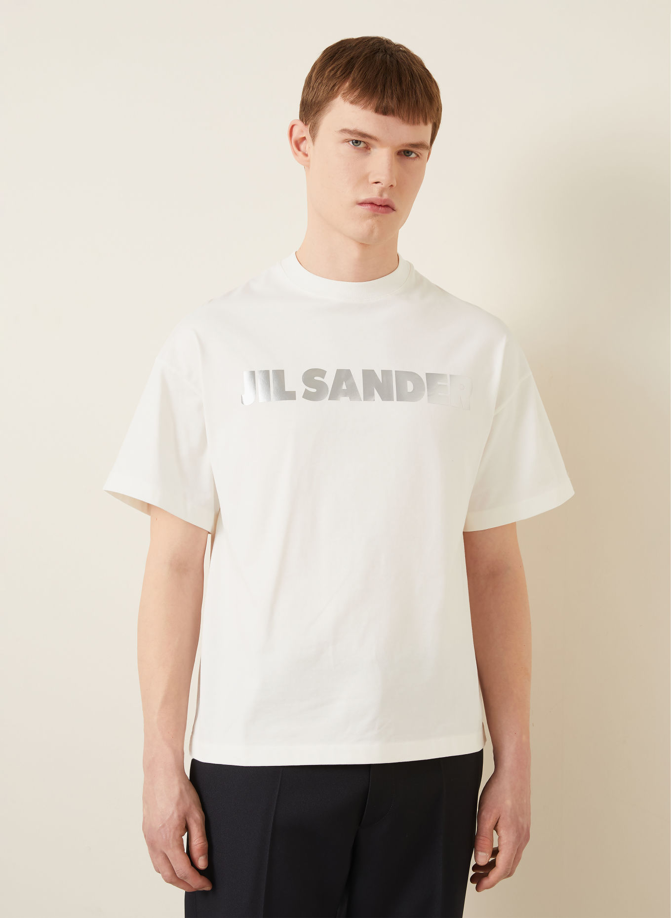 JIL SANDER T-shirt: VIT / SILVER