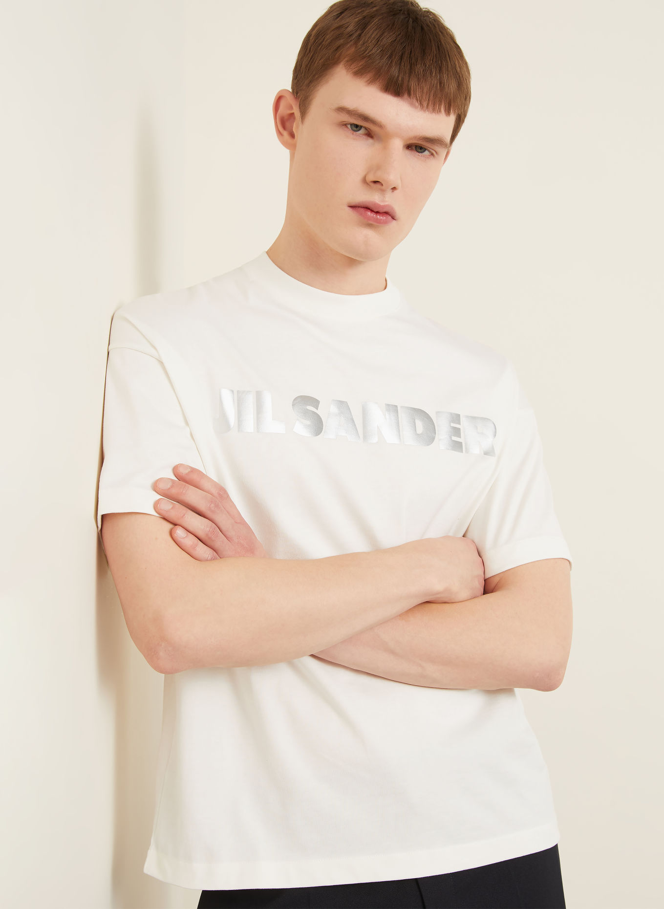 JIL SANDER T-shirt: VIT / SILVER