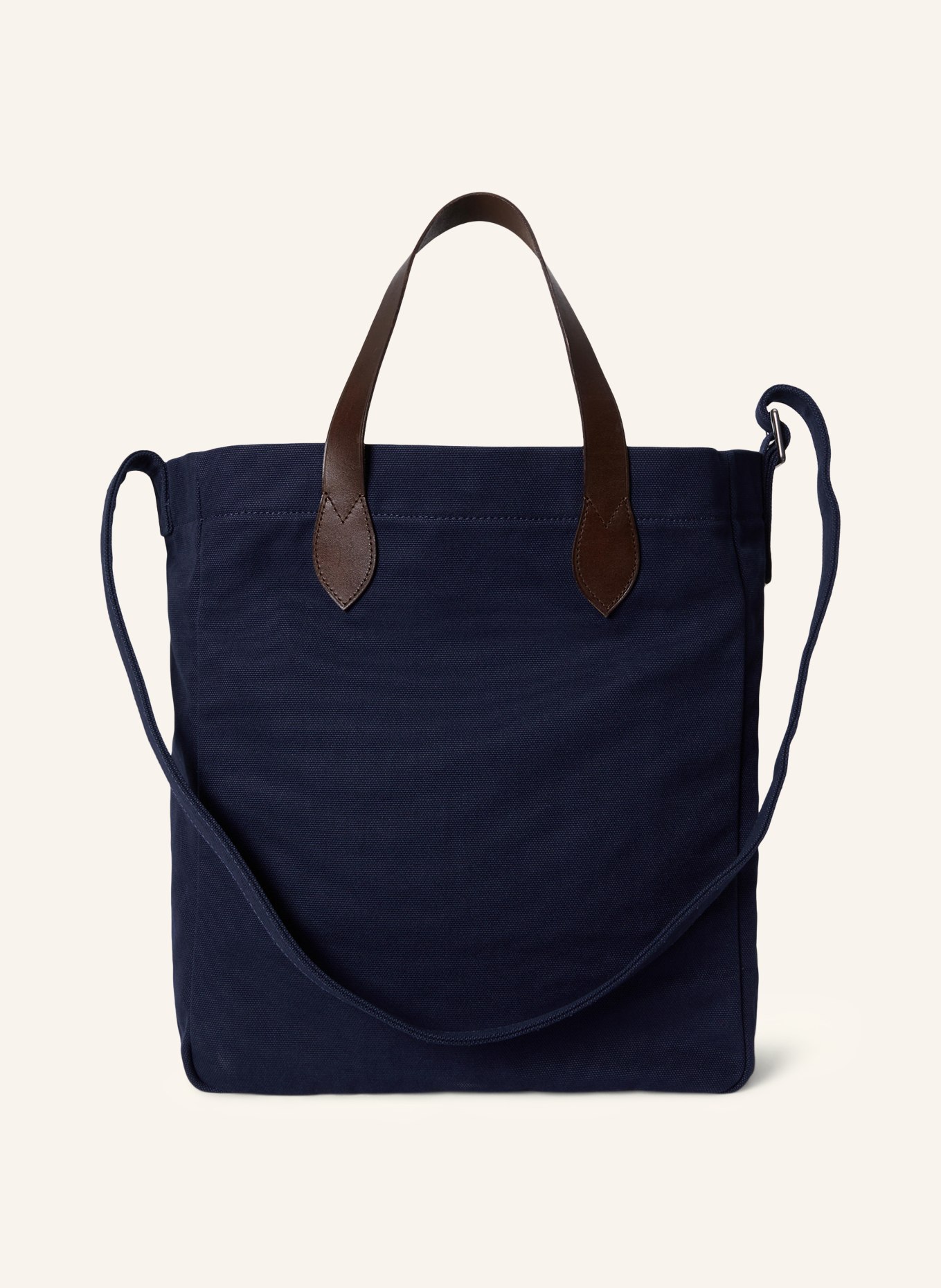 POLO RALPH LAUREN Nákupní taška: TMAVĚ MODRÁ / TMAVĚ HNĚDÁ / ČERVENÁ