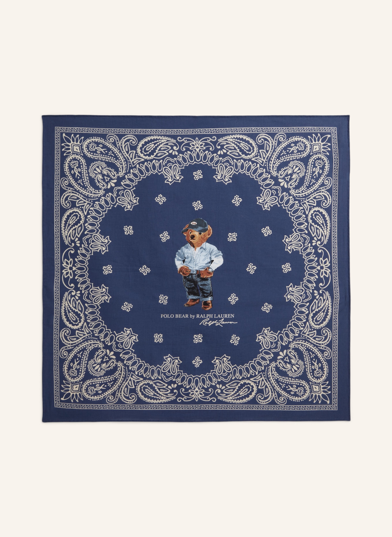 POLO RALPH LAUREN doek: DONKERBLAUW / BRUIN / WIT