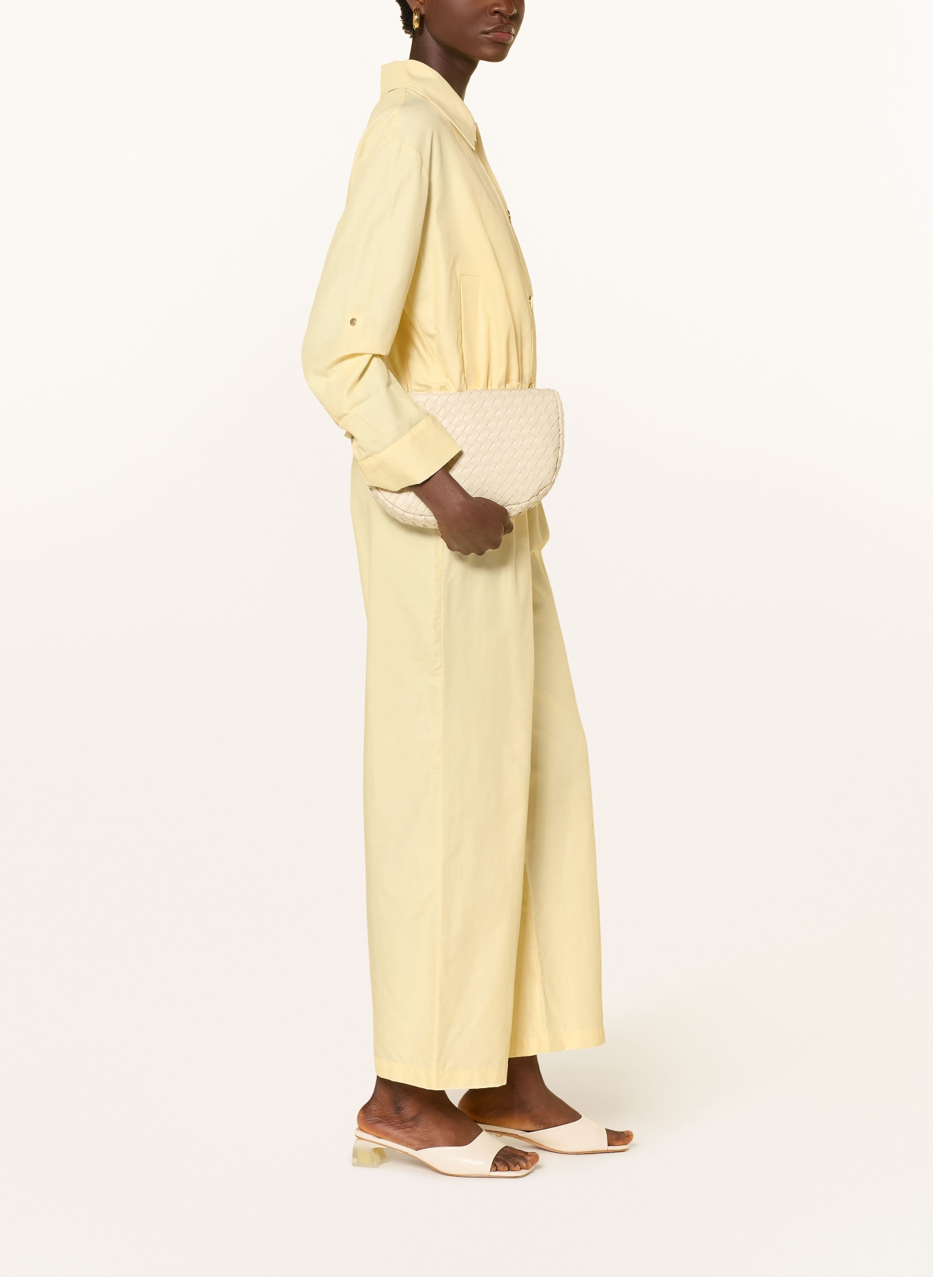 s.Oliver BLACK LABEL paperbag pants: LIGHT YELLOW