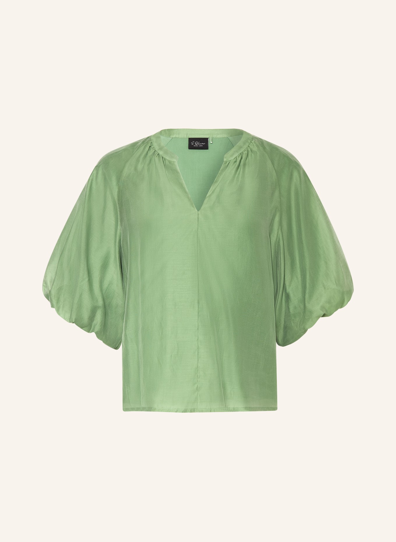 s.Oliver BLACK LABEL blůza: ZELENÁ