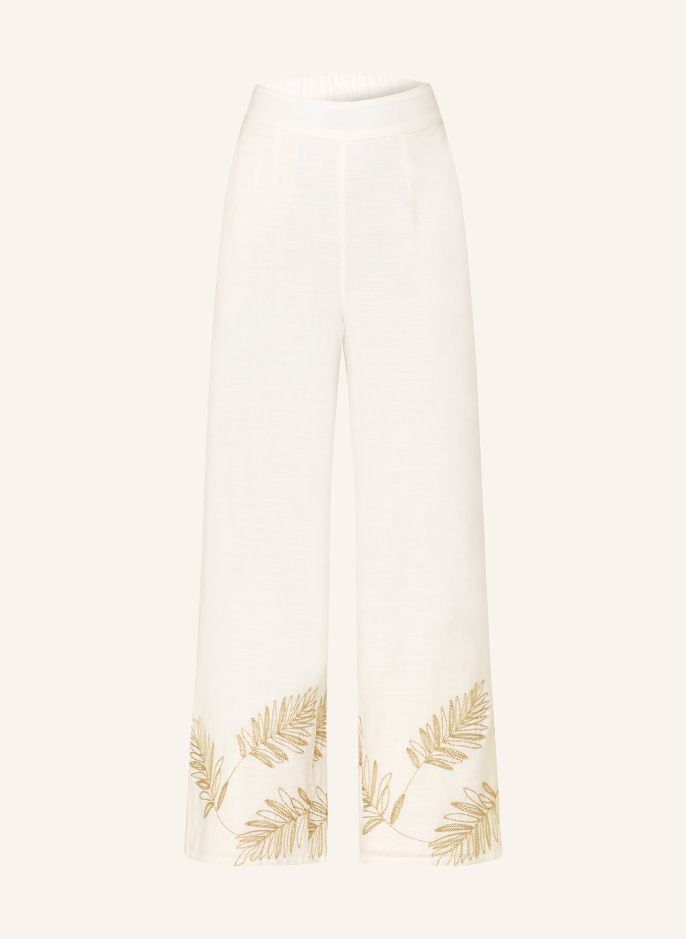 s.Oliver BLACK LABEL Culotte mit Glitzergarn: ECRU / SILBER / BEIGE