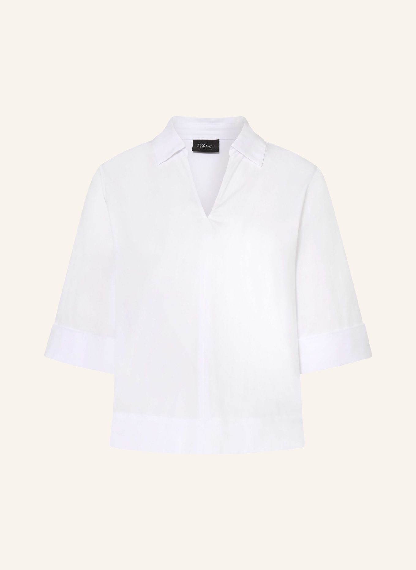 s.Oliver BLACK LABEL Blusenshirt mit 3/4-Arm: WEISS