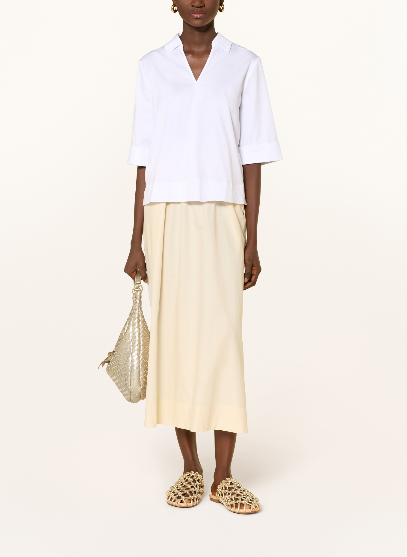 s.Oliver BLACK LABEL Blusenshirt mit 3/4-Arm: WEISS