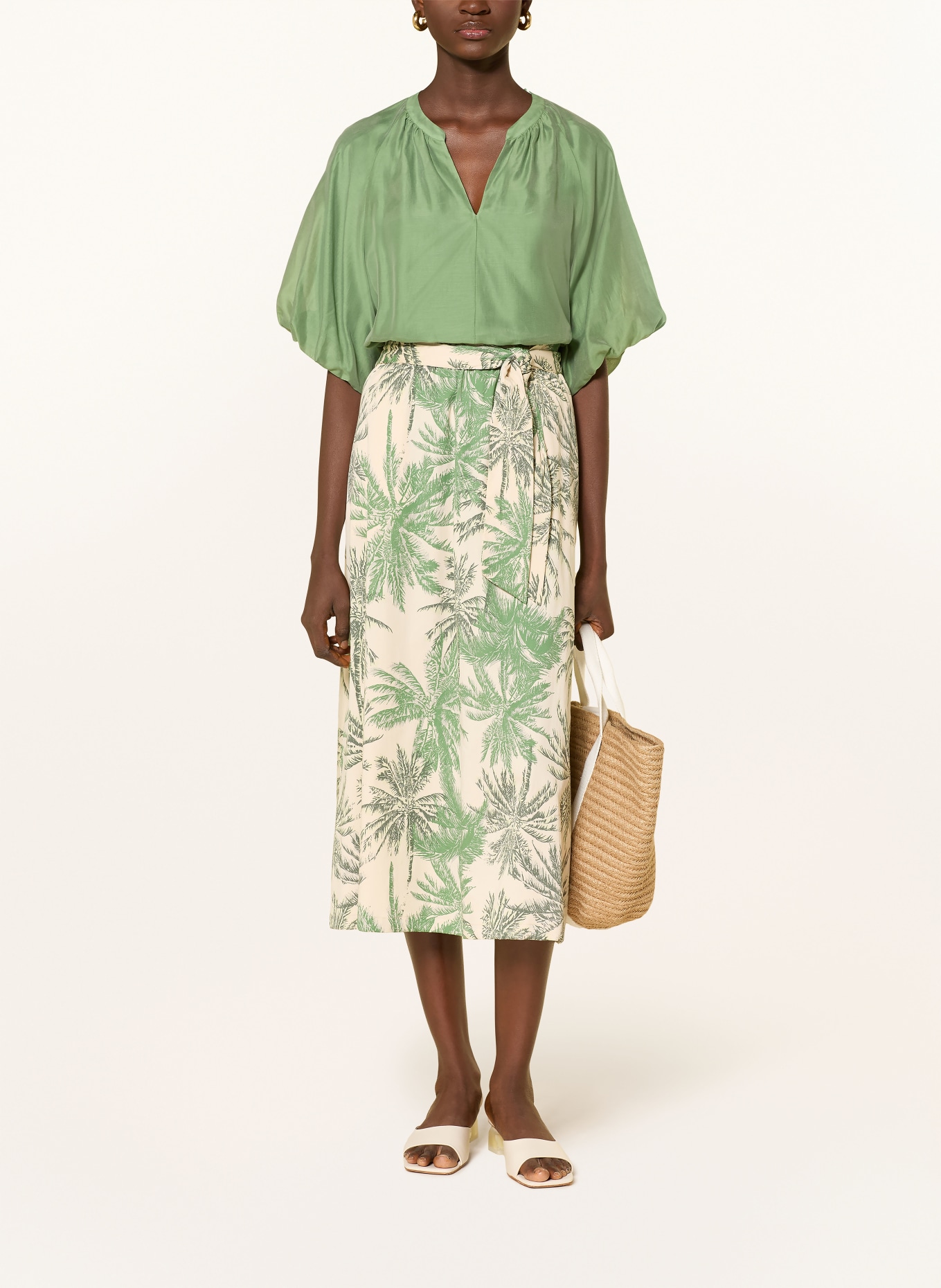 s.Oliver BLACK LABEL Rock: GRÜN / CREME / DUNKELGRÜN