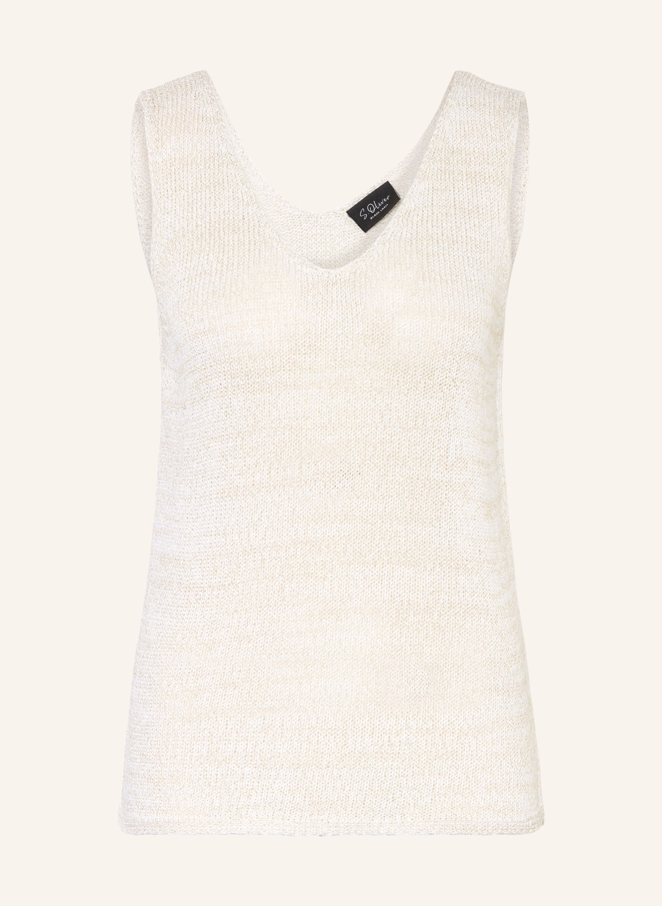 s.Oliver BLACK LABEL Stricktop mit Glitzergarn: ECRU