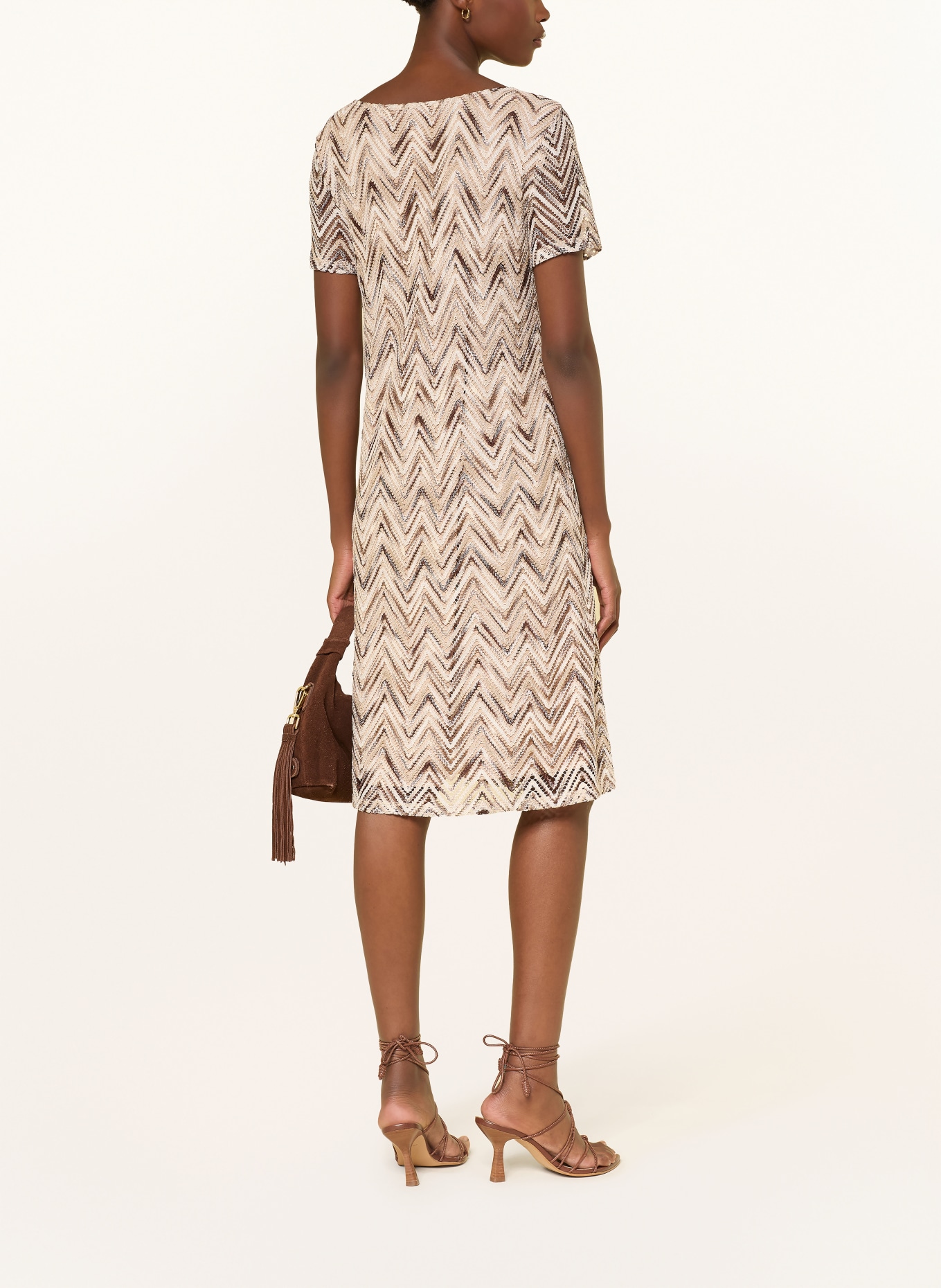 s.Oliver BLACK LABEL Strickkleid: BEIGE / BRAUN