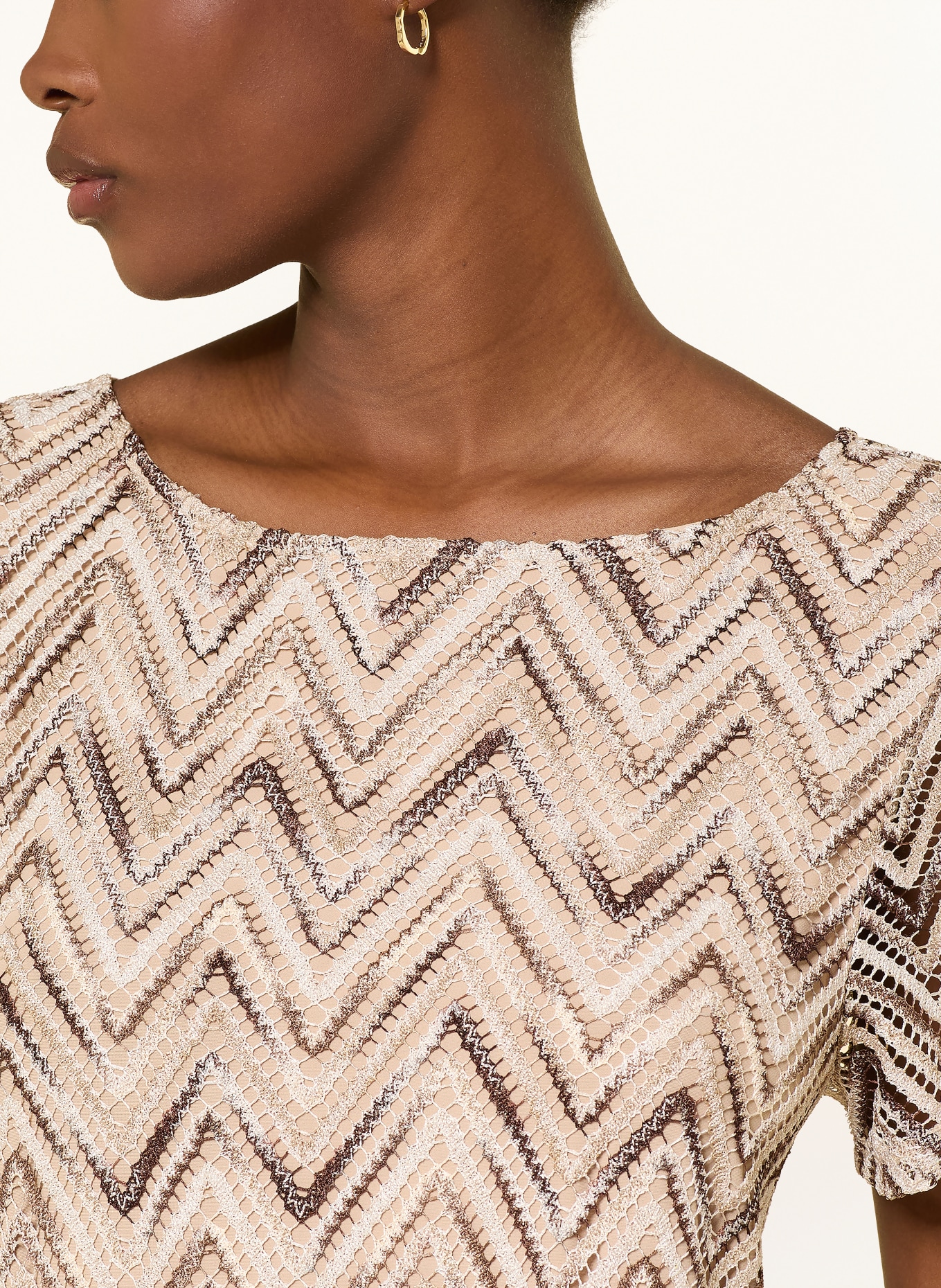 s.Oliver BLACK LABEL Strickkleid: BEIGE / BRAUN