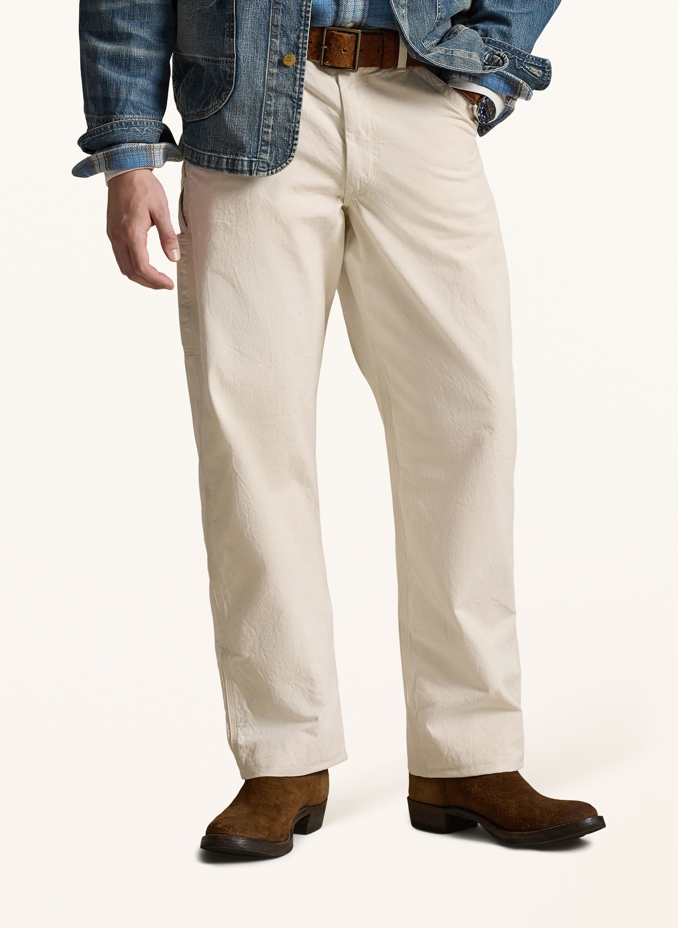 POLO RALPH LAUREN Cargo-broek met normale pasvorm: ECRU