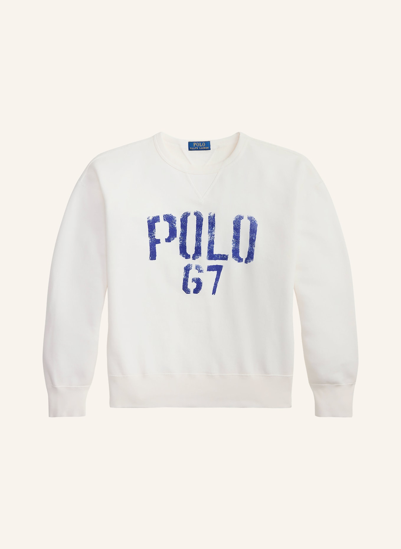 POLO RALPH LAUREN Sweatshirt: CREME / DUNKELBLAU