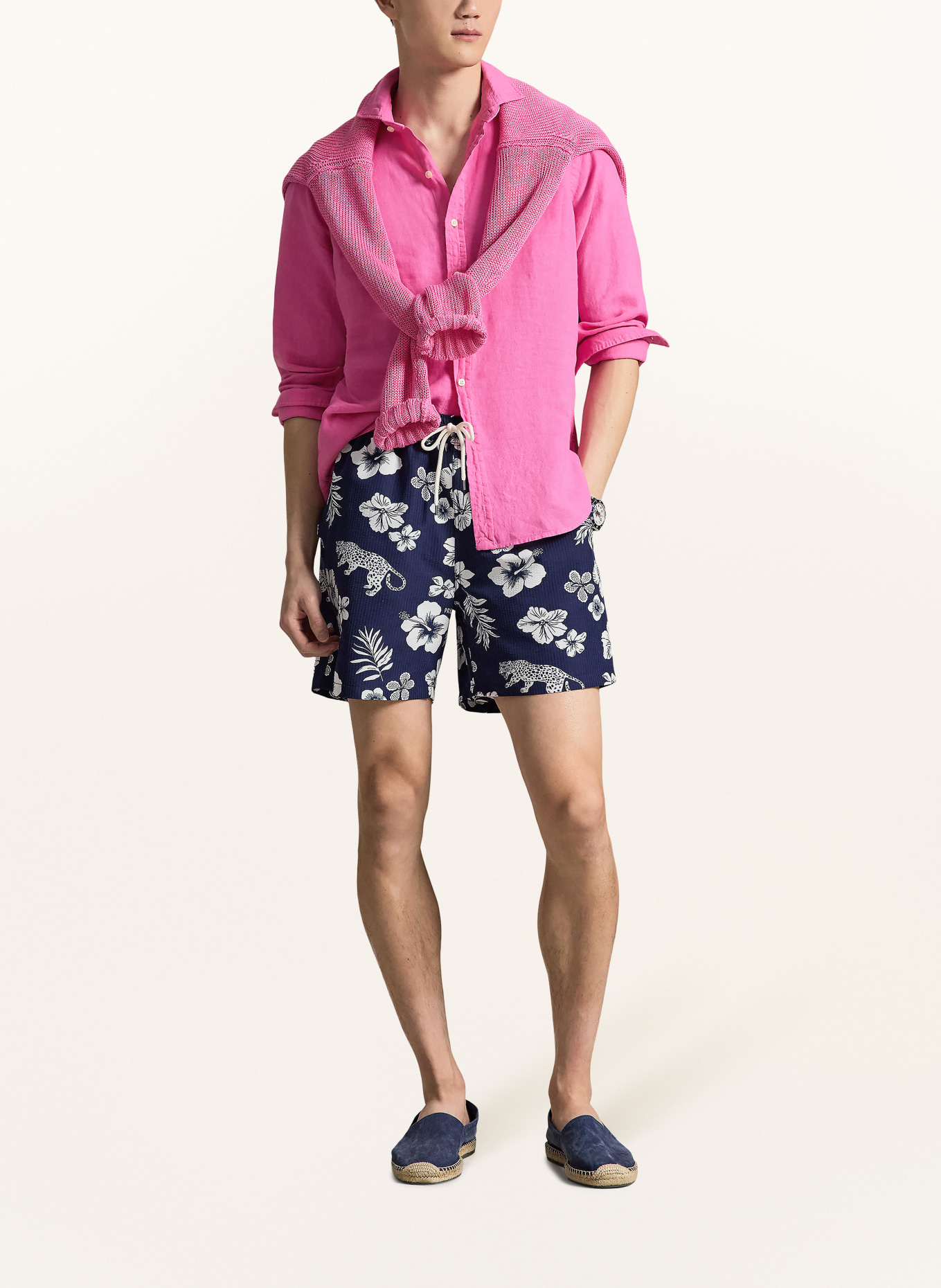 POLO RALPH LAUREN zwemshort: DONKERBLAUW / WIT