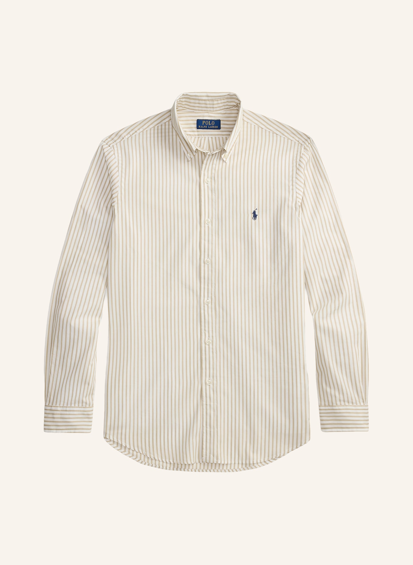 POLO RALPH LAUREN Koszula Custom Fit: BEŻOWY / BIAŁY