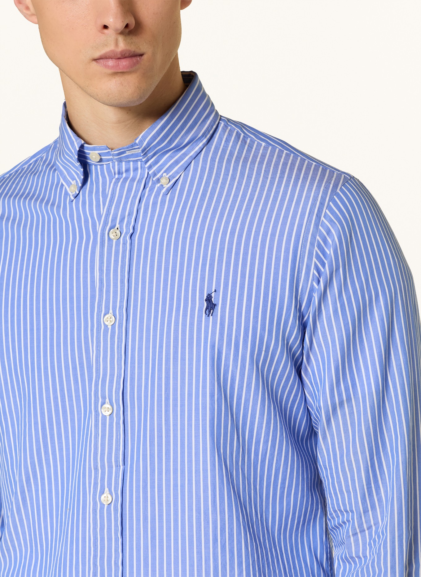 POLO RALPH LAUREN Hemd Custom Fit: BLAU / WEISS